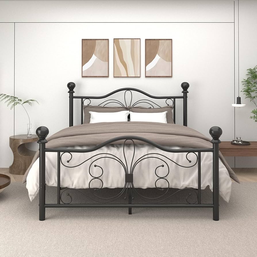 Amazon.com: LoVinson Queen Size Bed Frame, Metal Platform