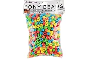 Craft 9mm Neon Pony Beads for Jewelry Making