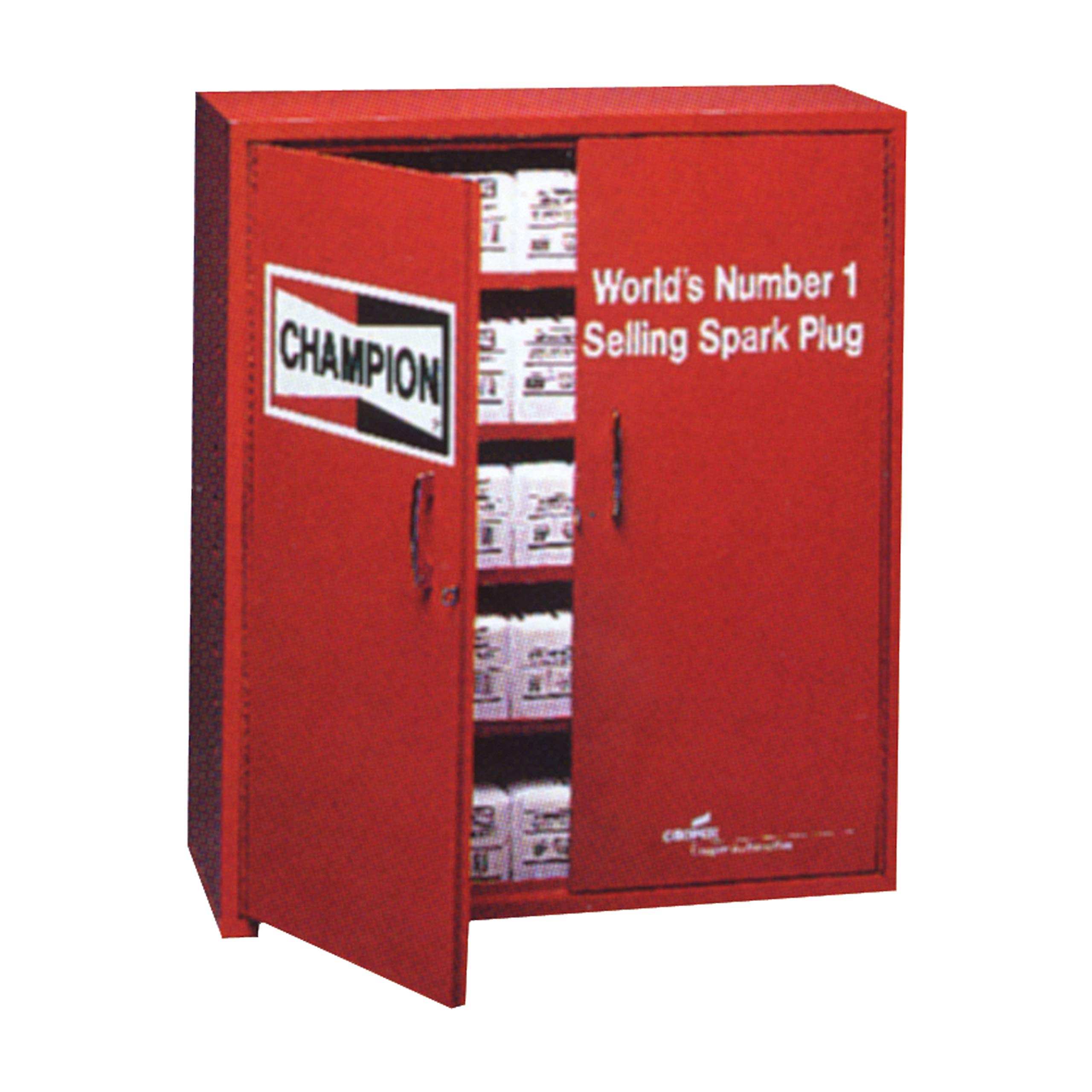 ac spark plug cabinet キャビネット 看板 champion