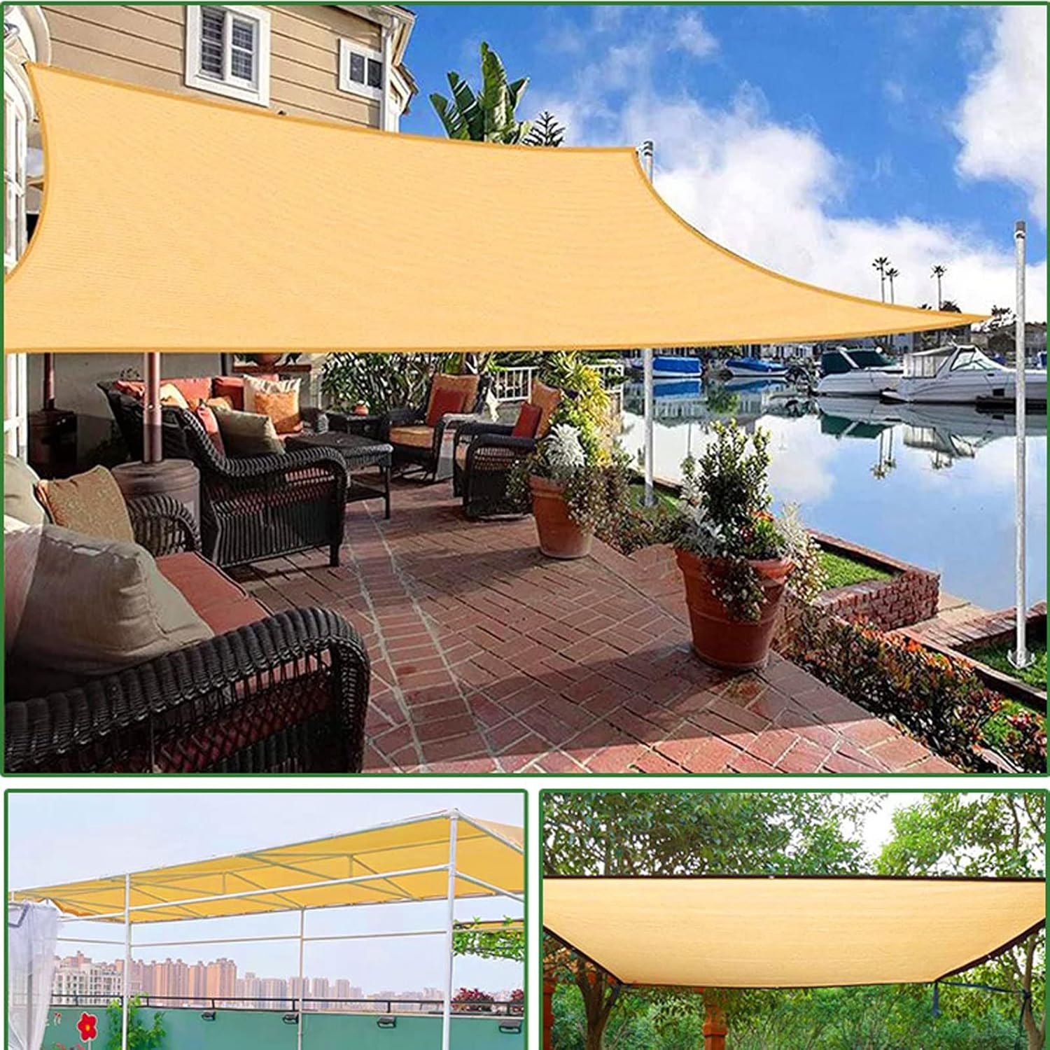 90% Black Shade Cloth 6x13.1ft, Durable Mesh Tarp with Grommets, Resistant Garden Sun Shade Netting, Shade Cloth for Plants, for Outdoor Plants Vegetables Greenhouse