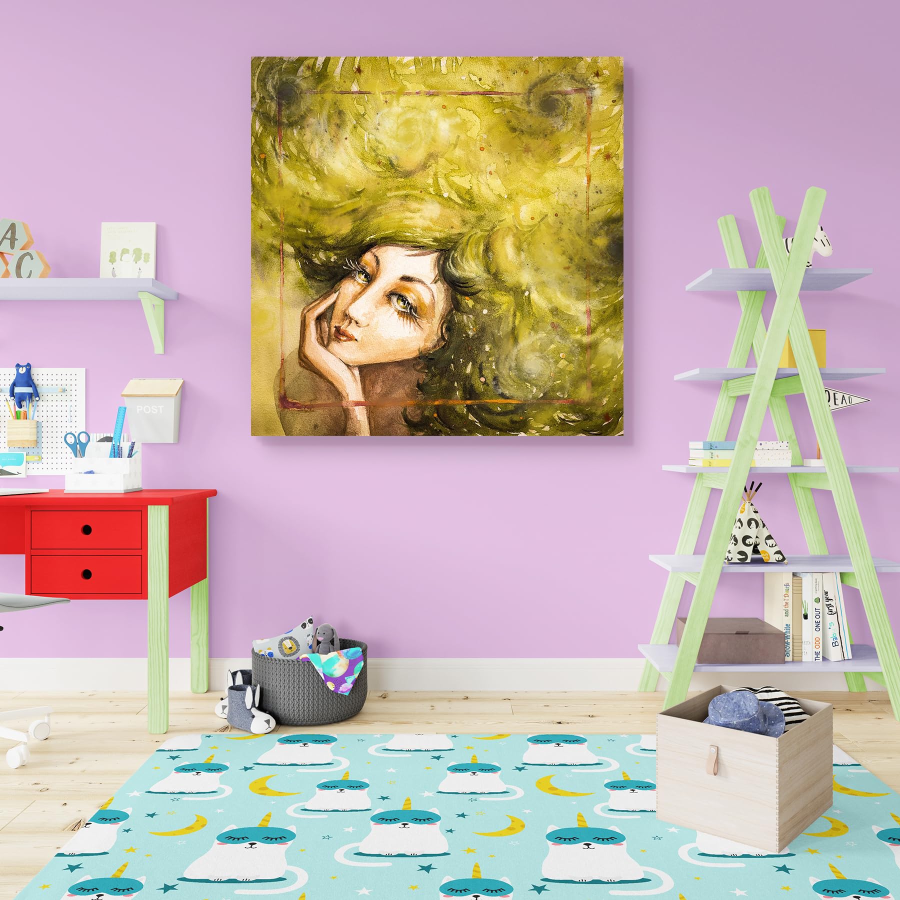 Pitaara Box Woman Portrait D9 | Peel & Stick Vinyl Wall Sticker for Bedroom & Living Room | 28 x 28.5 inch (71 x 72 cms) (B01N7VJTRY) Amazon Price History, Amazon Price Tracker