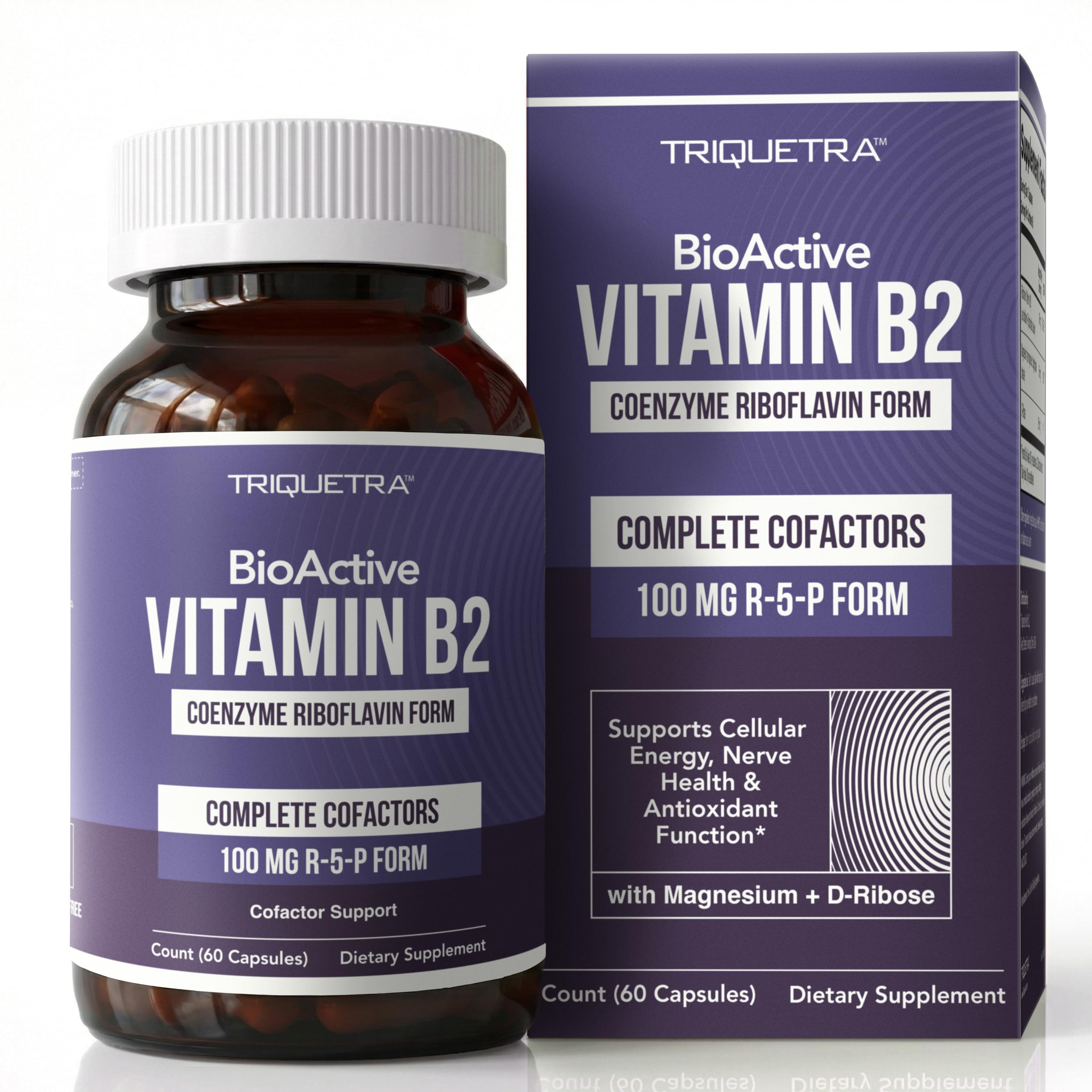 Vitamin B2 100mg, Active Riboflavin with Magnesium Bisglycinate & D-Ribose