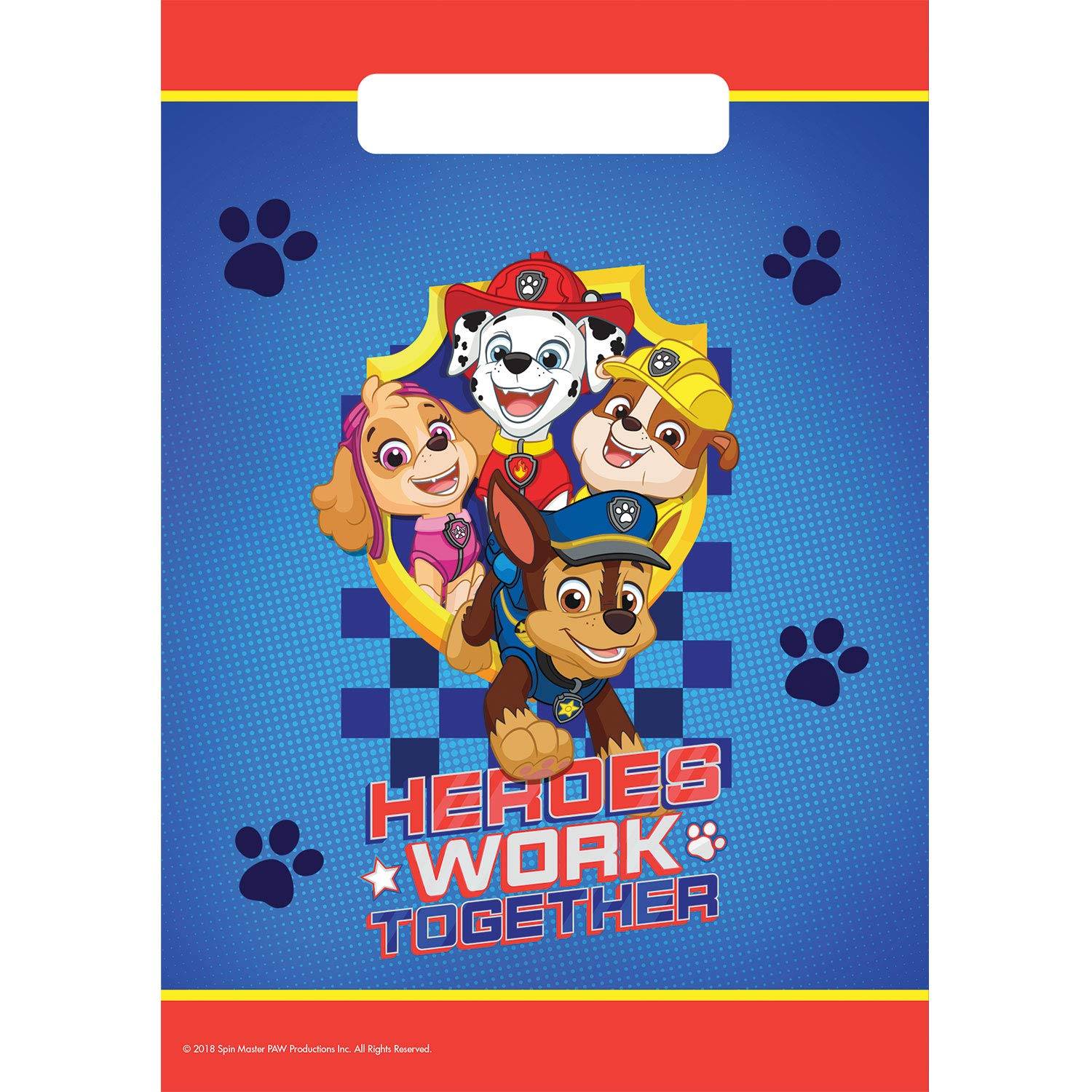 Maschere Di Carta Paw Patrol - Confezione Da 8 Pezzi, Con Elastici, Per Feste Bambini