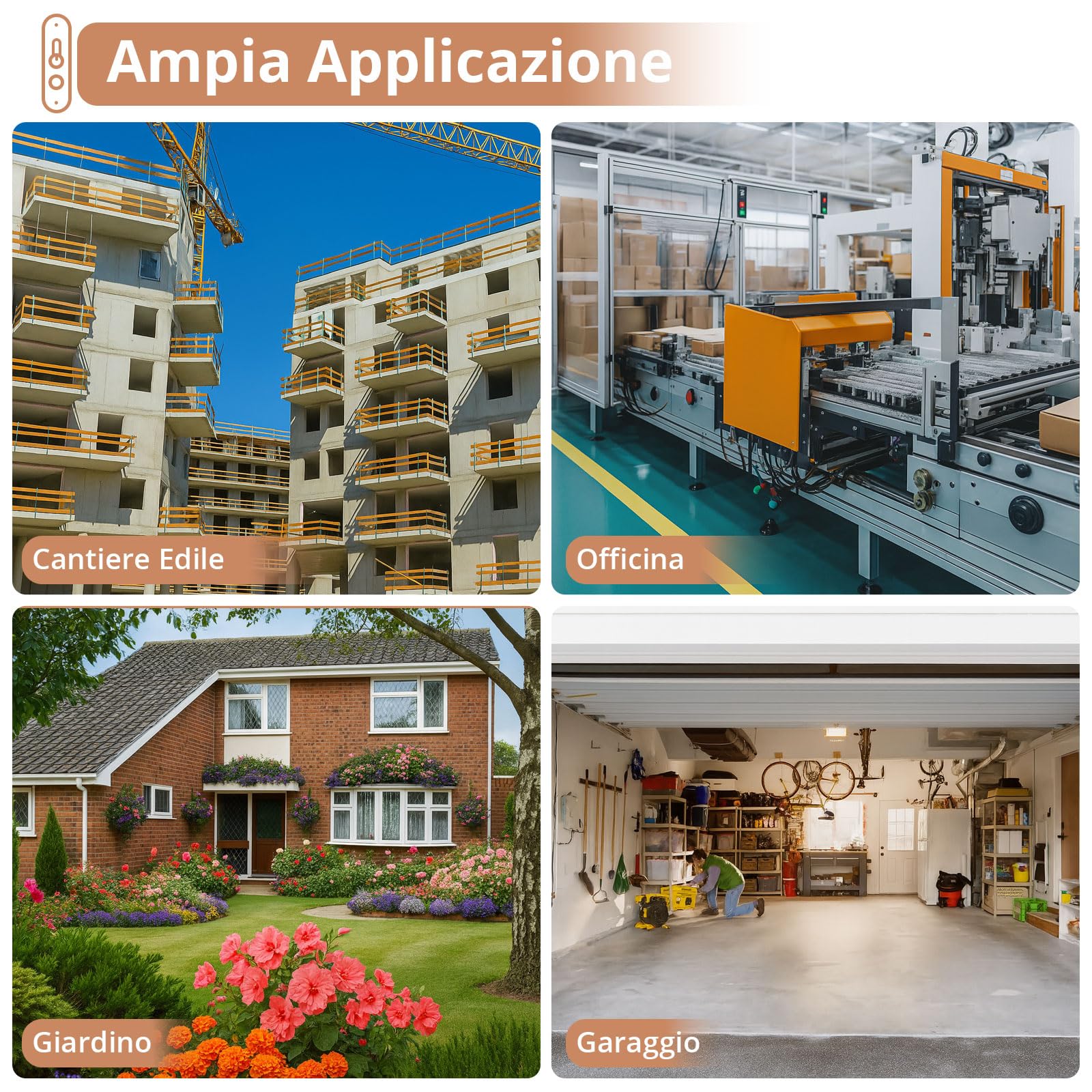 Kamtop Distribuitore di Energia da Cantiere 32A/16A – Prese Schuko e CEE, Protezione FI & LS, Impermeabilità IP66/IP54, Cablaggio Professionale per Cantieri e Uso Esterno