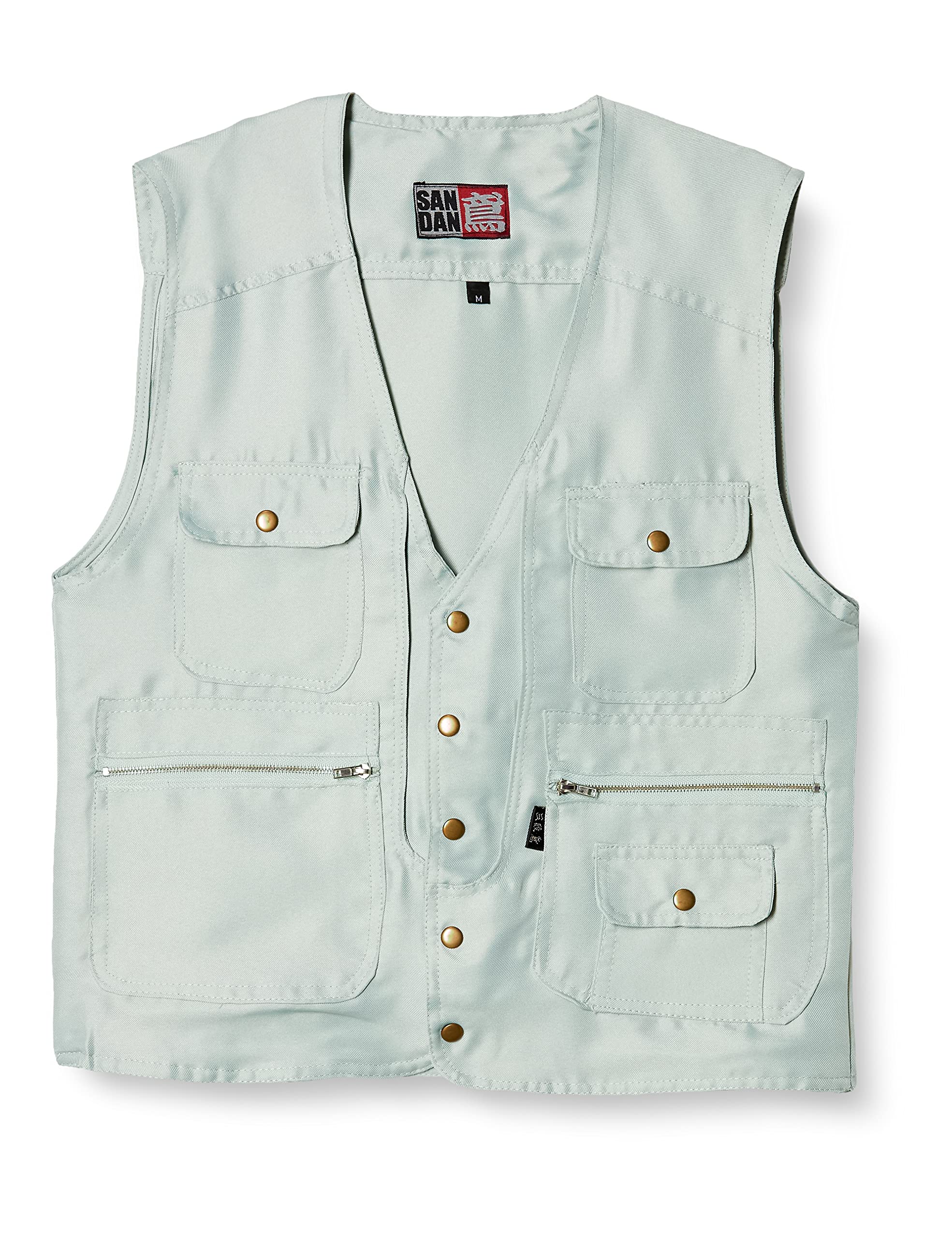 Shinmen 777V Men's Sandan Tobi Vest Large 78 light green