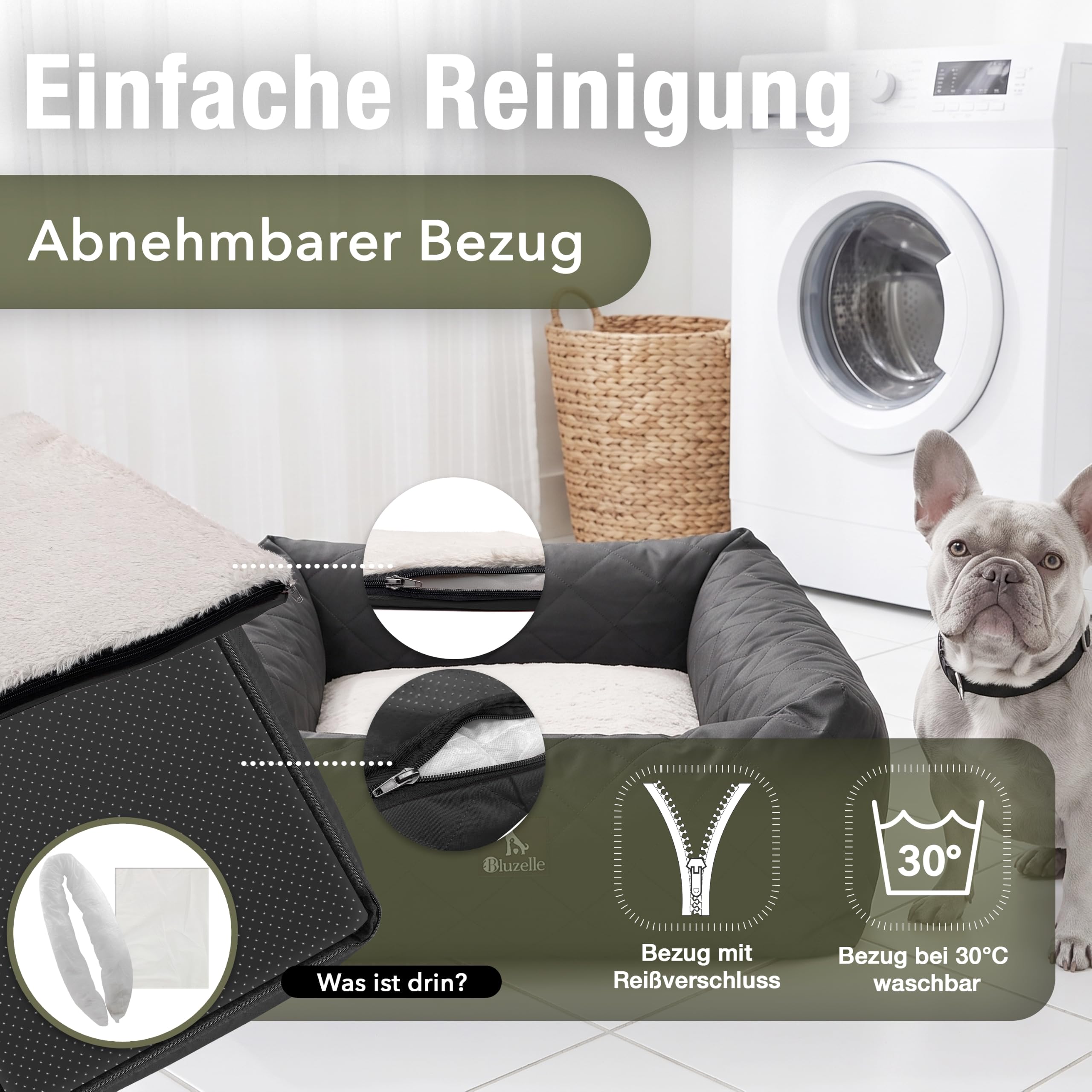 Hunde Autositz & Hundebett 2-in-1 für Auto Rückbank & Vordersitz - TRAVELBUDDY Wasserfest, rutschfest & Waschbar - Inkl. Sicherheitsgurt & Oxford-Stoff - Marke aus Berlin, Farbe:Schwarz