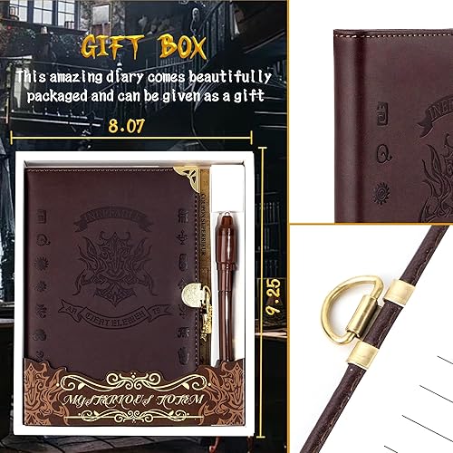 Vista 60 de Diario de bloqueo para mujeres y niñas, diario vintage con cerradura personal recargable, diario de bloqueo de cuero, cuaderno de escritura B6