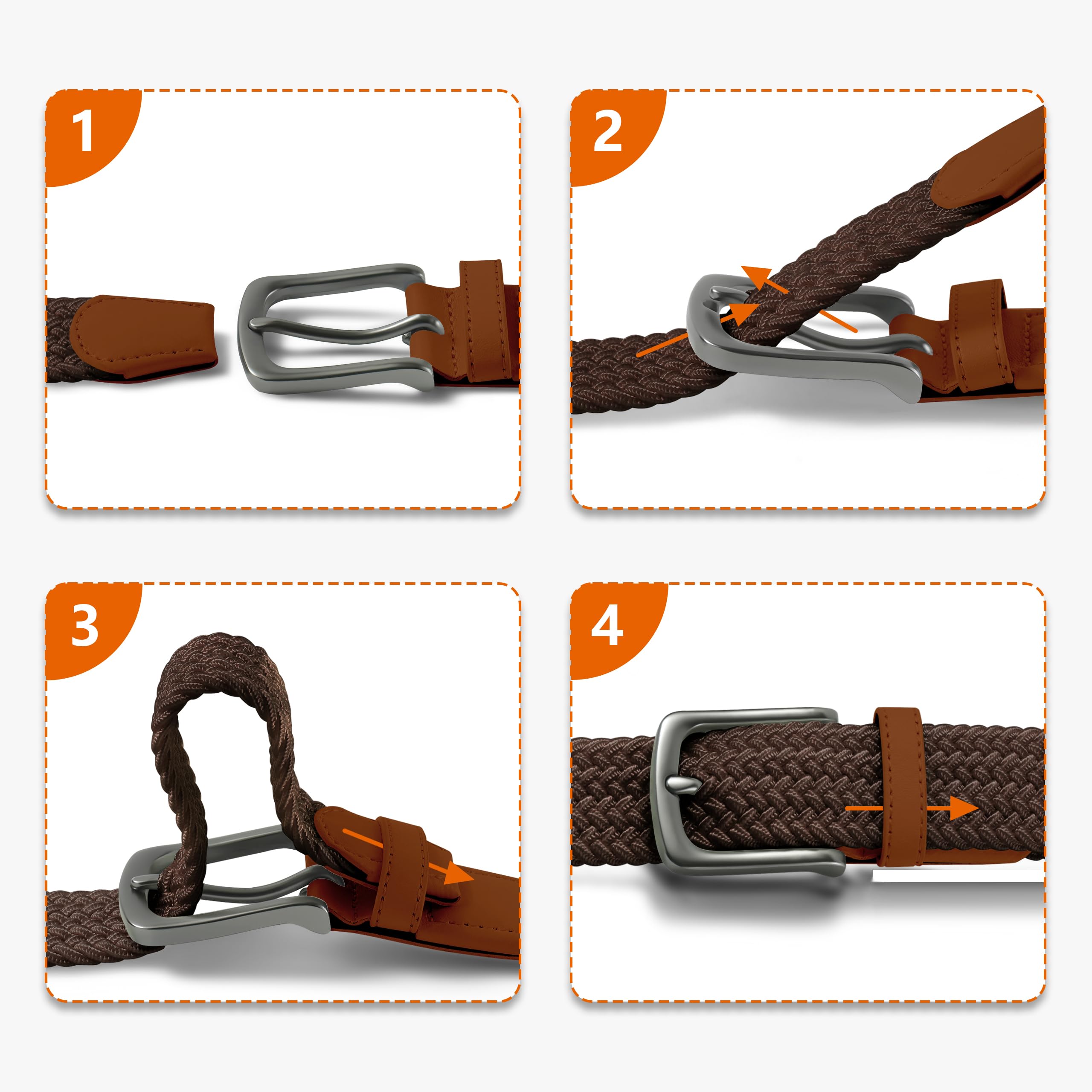LAKIDAY Cintura in Tessuto Cintura Elasticizzata Cintura intrecciata cintura intrecciata Elastica perUomo e Donna ampia lunghezza da 3,5 cm da 100 cm a 130 cm