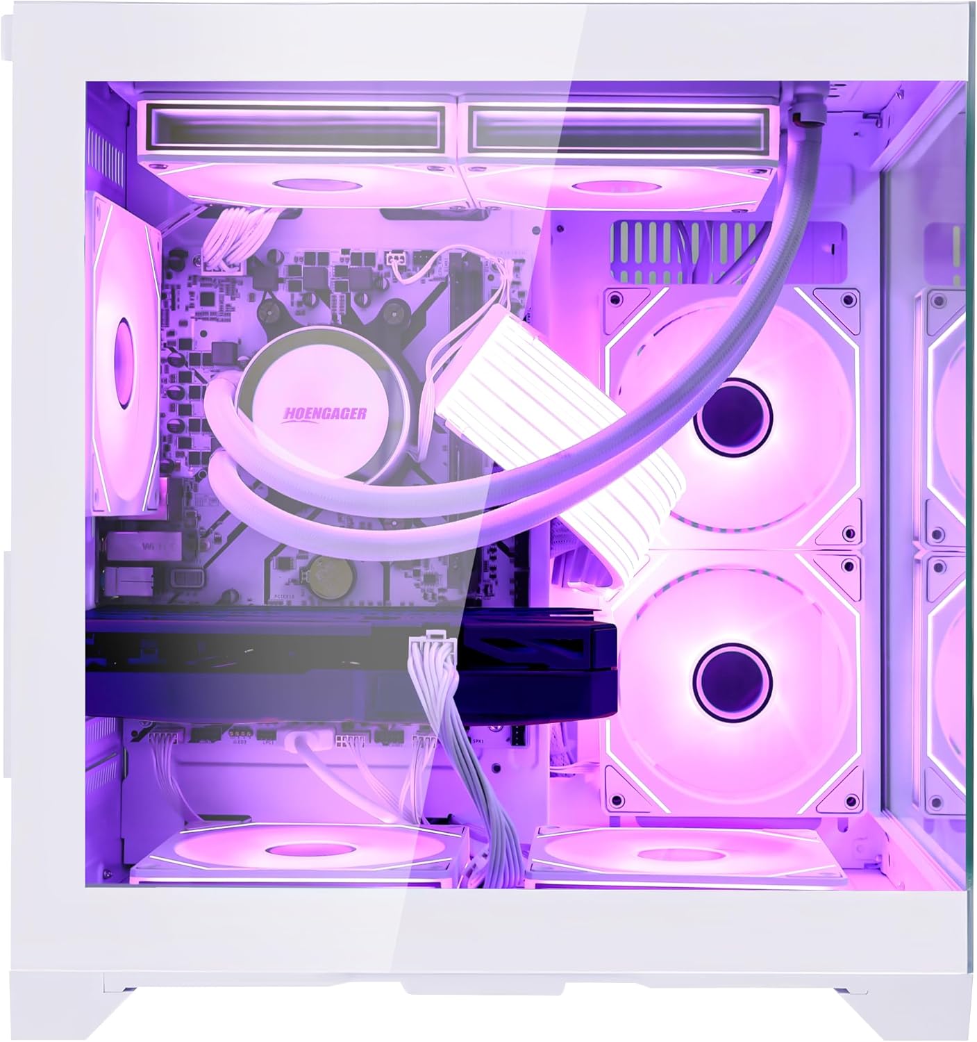 Panorama Gaming PC Desktop - AMD Ryzen 7 5700X 3.4 GHz, RX 6500XT 4GB, 16GB DDR4 RAM 3200, 1TB M.2 PCIE SSD, 650W PSU, 240mm AIO, 11AC Wi-Fi,Windows 11 64-bit Desktop Computer, White