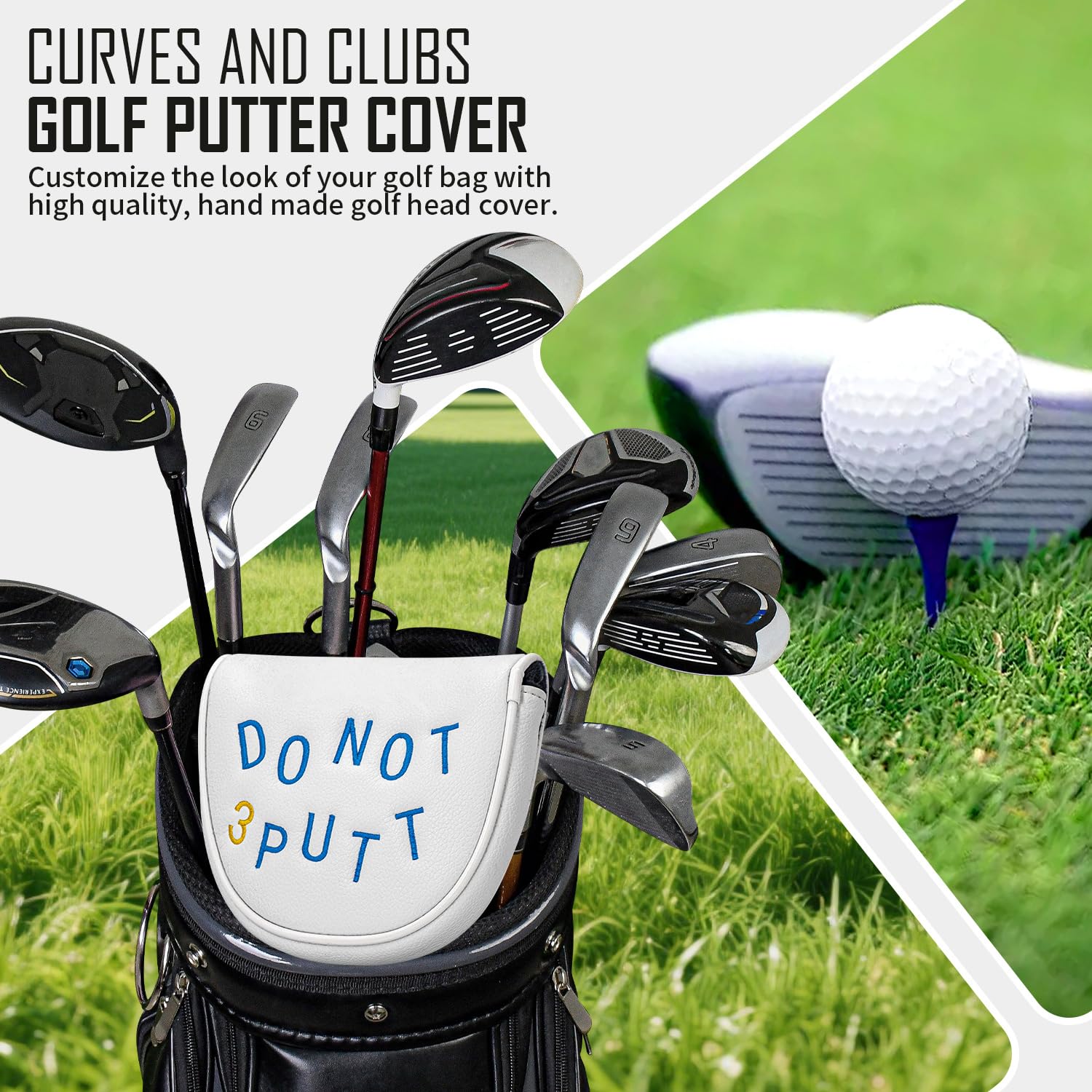 Funda de Putter de Golf de Cuero PU con Cierre Magnético