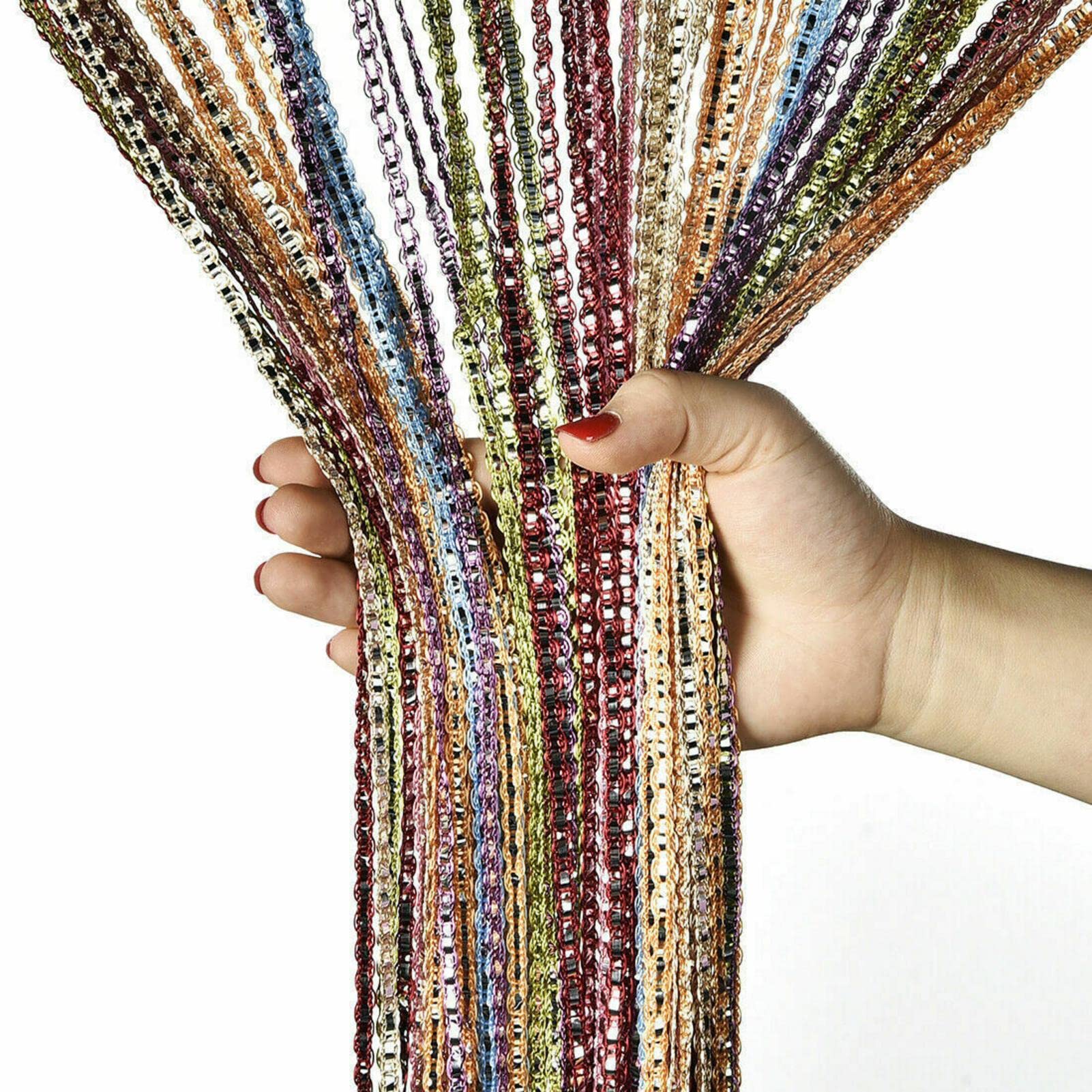 Rideau de porte à perles | Séparateur de pièce décoratif | Rideaux à franges élégants pour la maison, la terrasse, la chambre, le mariage et le café – Perles élégantes pour porte