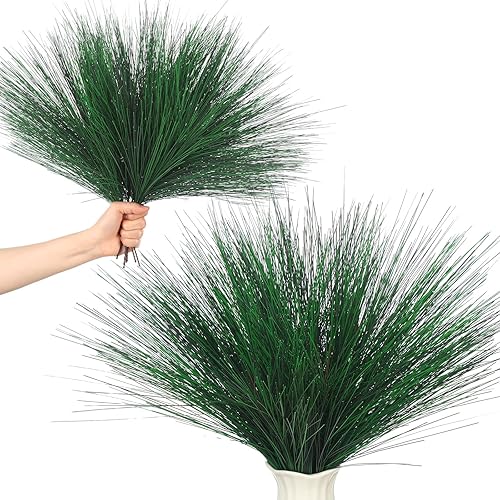 Norme 12 Pcs Large Artificial Green Pine Needles Branches 17.7"