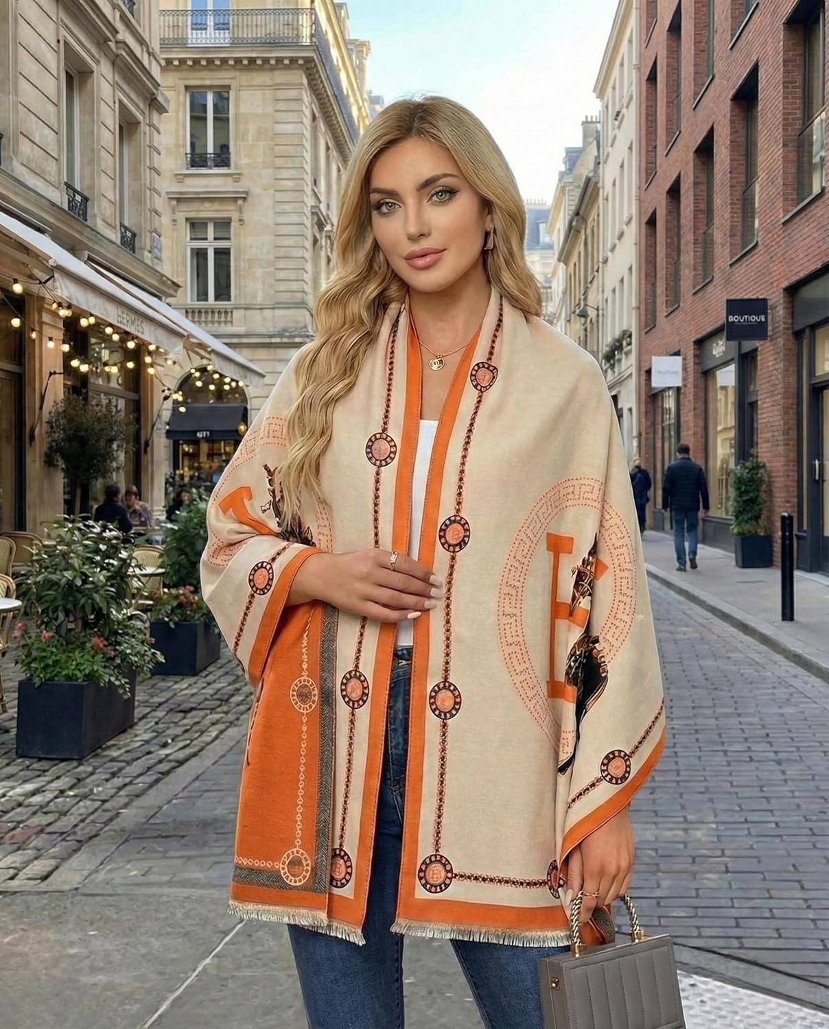 Soft Silky Pashmina Shawl Wrap for Women,Warm Winter Scarf,Blanket Shawl for Wedding,Travel,Evening Dress & Gifts - Image 3