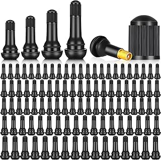 Datanly Rubber Snap in Tire Valve Stem TR412, TR413, TR414, TR418 Black Tubeless Tire Valve Stems Lawn Mower Valve Stem Universal for Car Bike Tractor Vehicle Standard Rim Holes Replacement (300 Pcs)