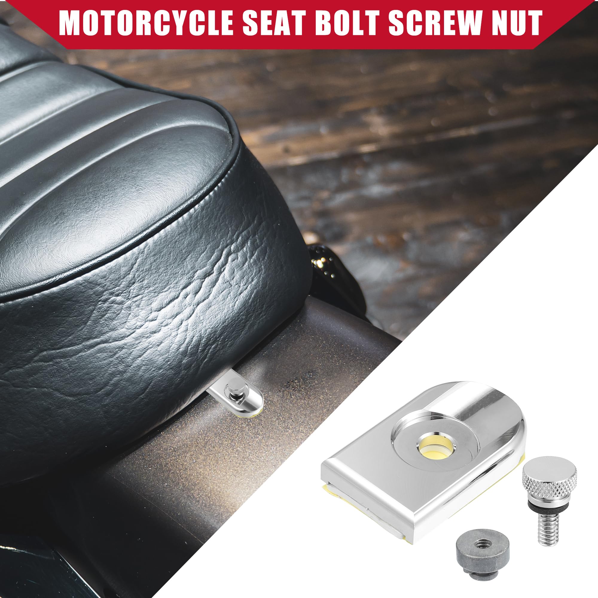 1x Vite Del Bullone Del Sedile Della Moto Con Dado Per Harley
