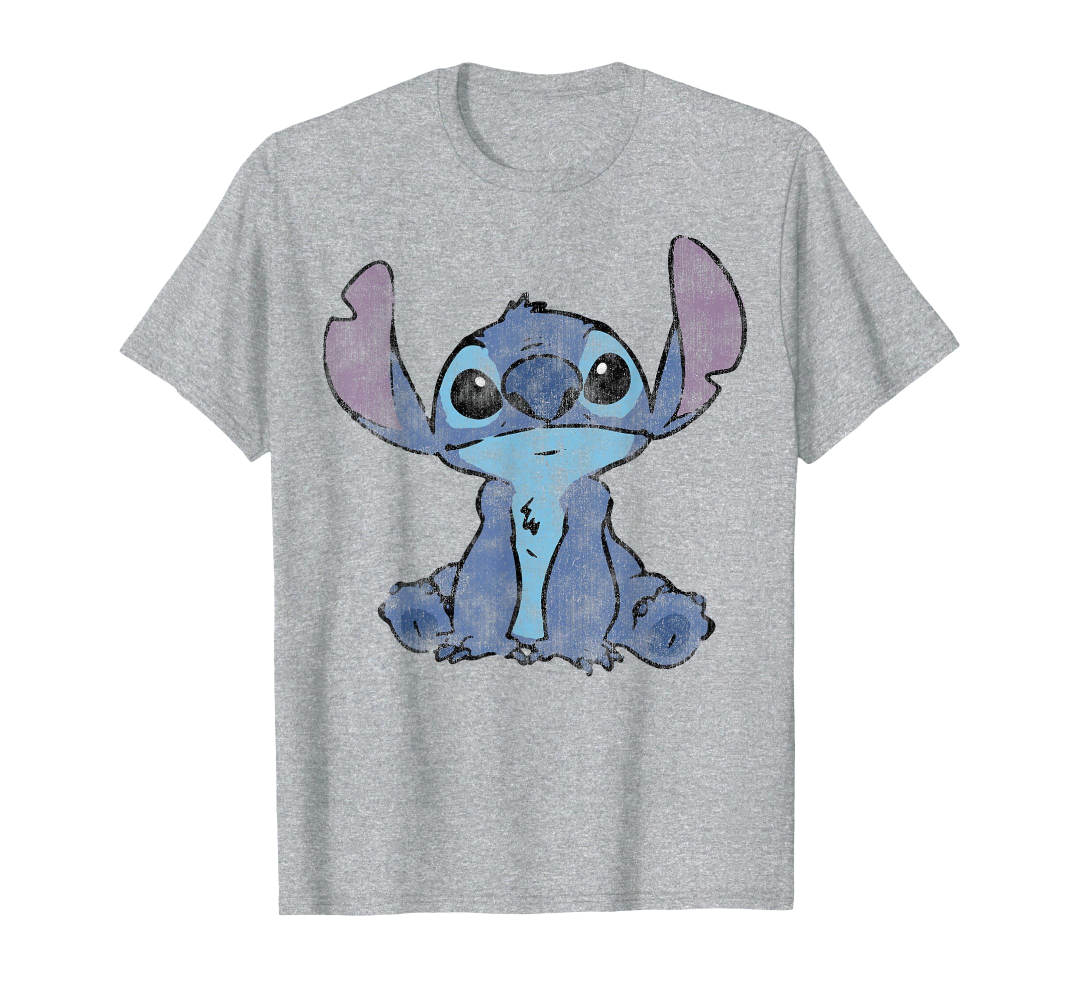 Disney Lilo &amp; Stitch Distressed Stitch Portrait T-Shirt