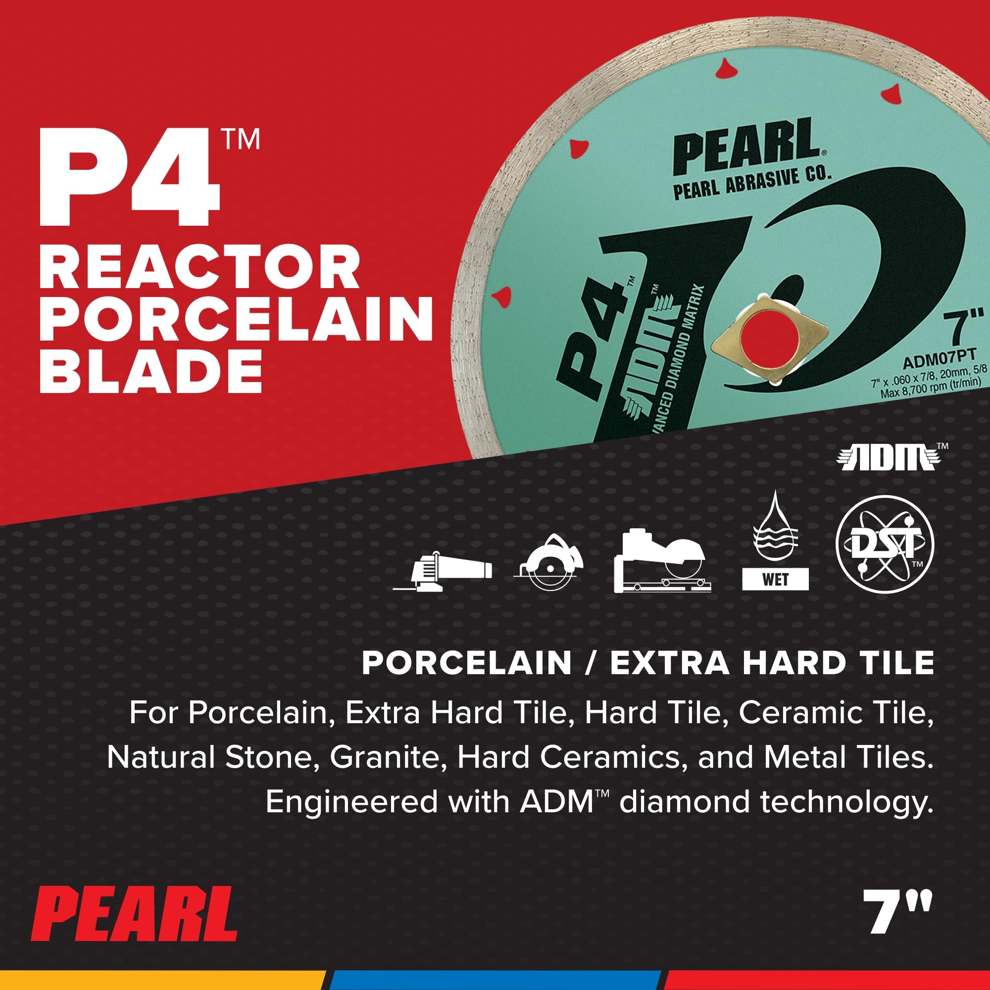 PEARL ABRASIVE CO. P4 ADM Reactor Porcelain Blade 7