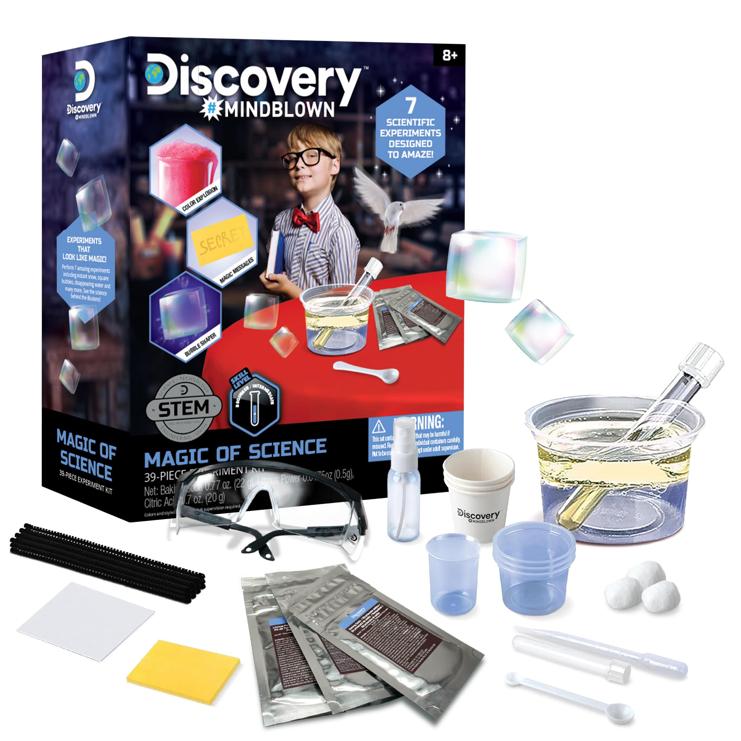 DISCOVERY #MINDBLOWN - Experiment Kit Magic of Science Set - Science For Children - STEM Toys - Educational Toys - Kids Science - 7 Experiments Kit for Kids