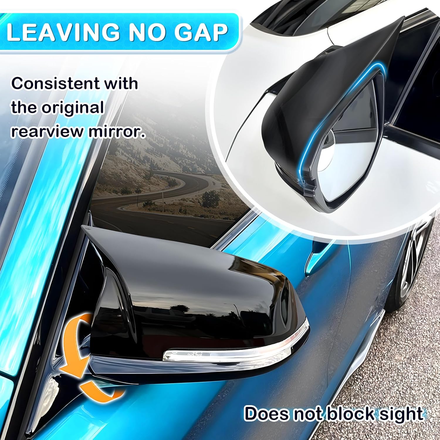 Door Mirror Covers for BMW Exterior Accessories Rearview Side Mirror Covers Caps Compatible with F20 F22 F23 F30 F31 F32 F33 F36 F87 M2 X1 E84 Glossy Black