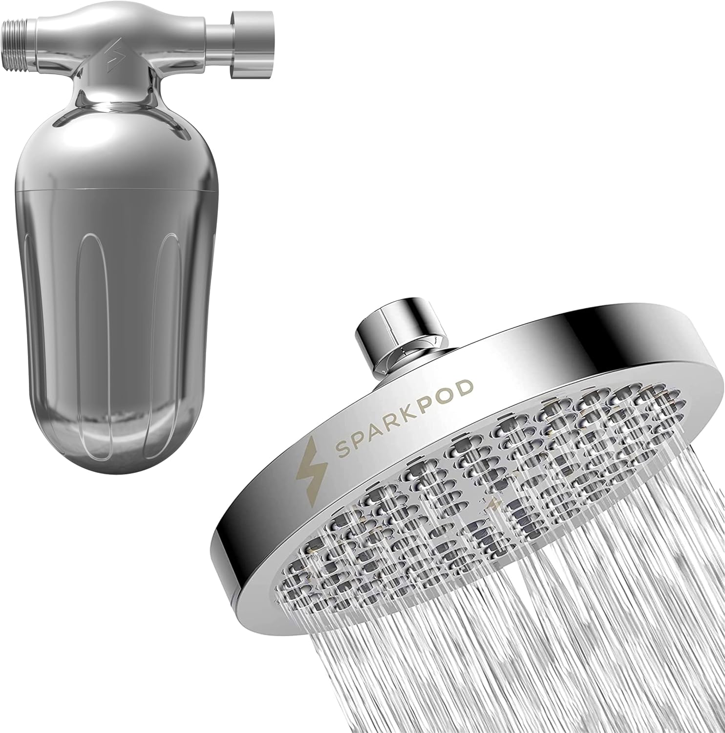 SparkPod Shower Head High Pressure Rain and SparkPod Ultra Shower