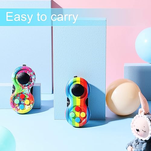 Miniatura 5 de Skylety 2 unidades Fidget Pad Controlador de juego Fidget Toy Game Pad de mano Juguete educativo sensorial para TDAH Añadir TOC Autismo Ansiedad