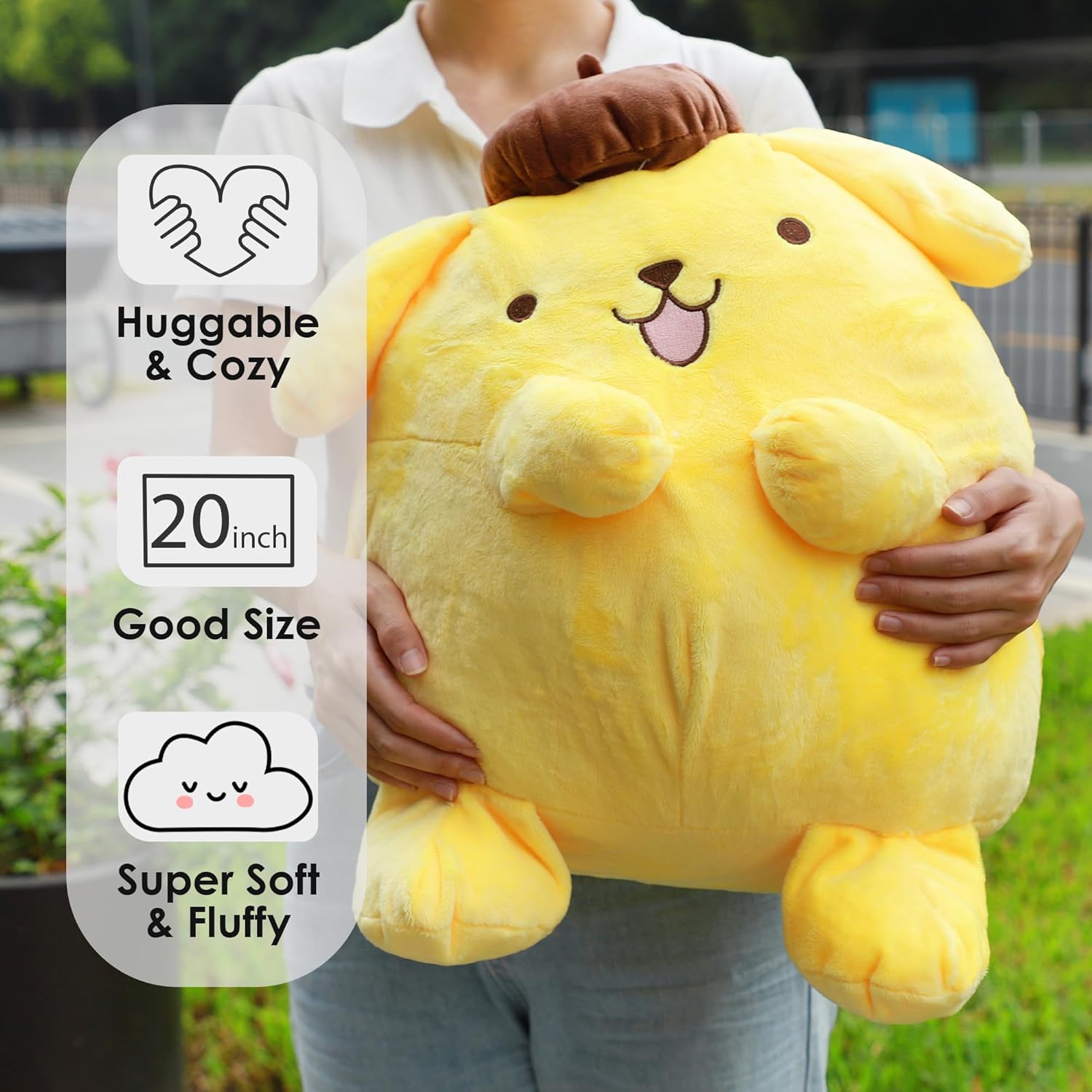 Juju Yellow Kawaii Plush (20 in) - Cute Stuffed Animal Kawaii Plushies - Peluche Big Stuffed Animals Plushie - Peluches Grandes Cute Plushies - Cool Stuff Plush - Plushy (Fun) - Image 2