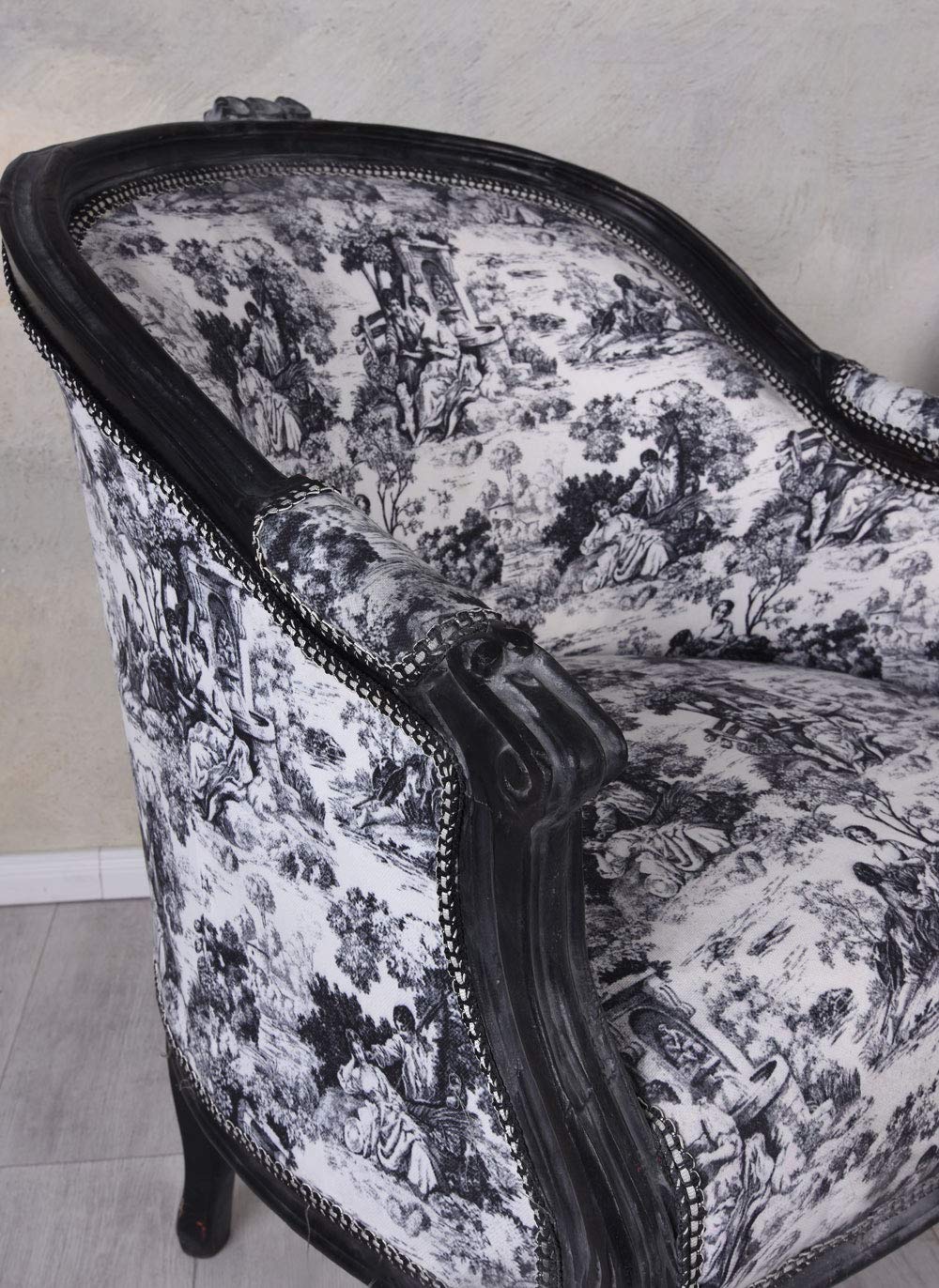 Fauteuil Baroque Rouge Palazzo INT - Style Confessionnal - Reproduction Neuve