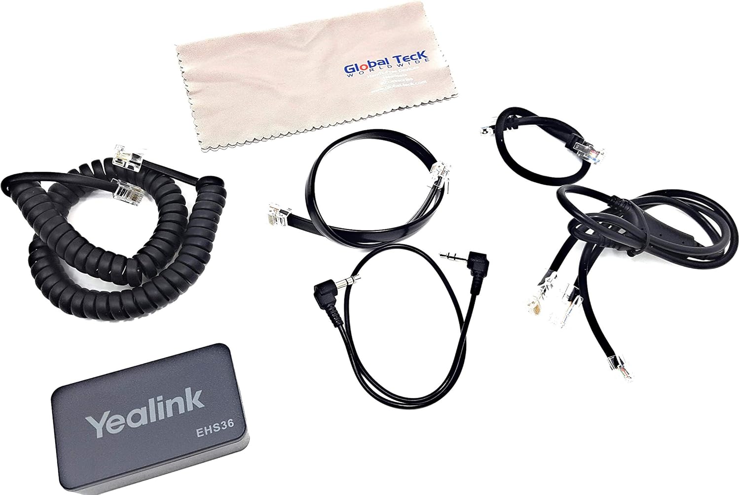 Global Teck Worldwide Engage 65 Wireless Headset Bundle with EHS Adapter - SIP T-Series Desk Phones, Bluetooth, PC/MAC, USB, Skype for Business (Stereo - EHS - Cloth)