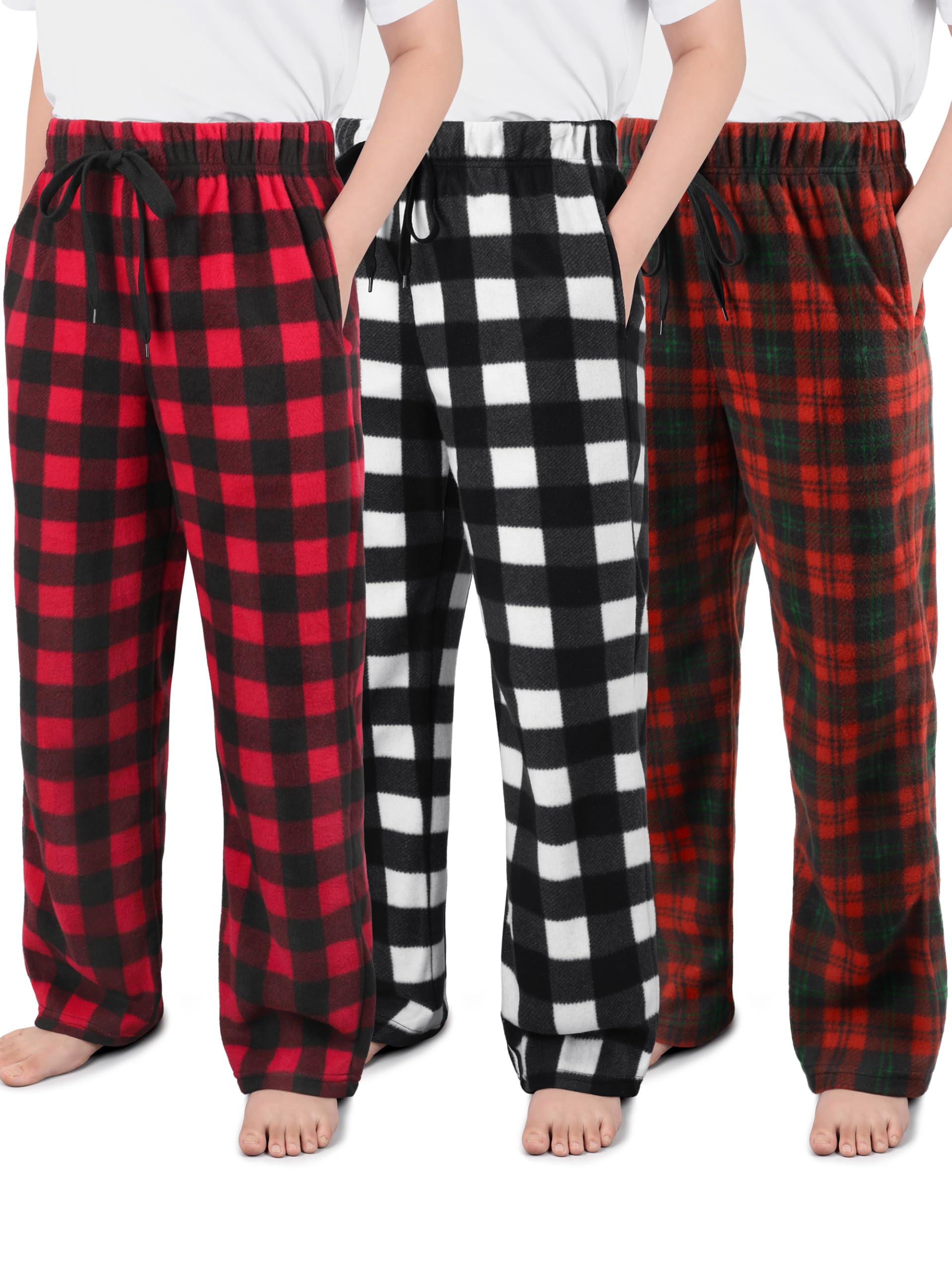 IHU 3 Pack Boys Pajama Pants Micro Fleece
