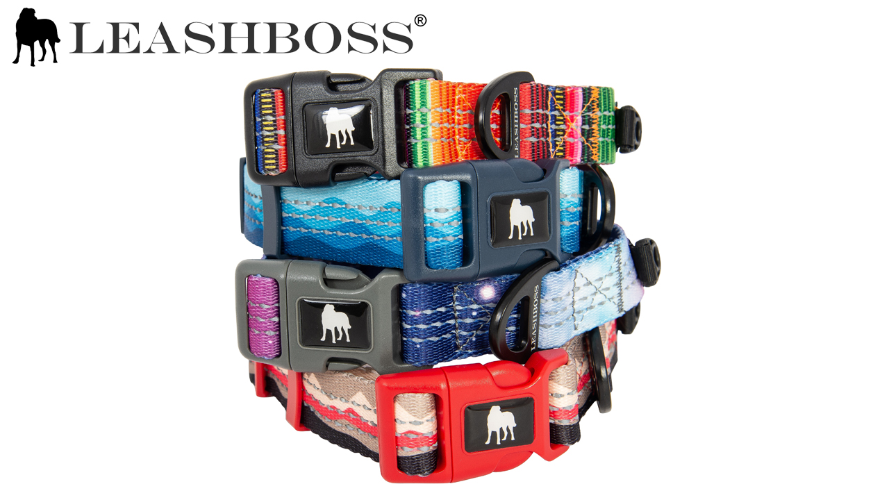 Leashboss Patterned Reflective Dog Collar, Pattern Collection, Colorful Dog Collar with Triple Reflection Threads for… - Image 8