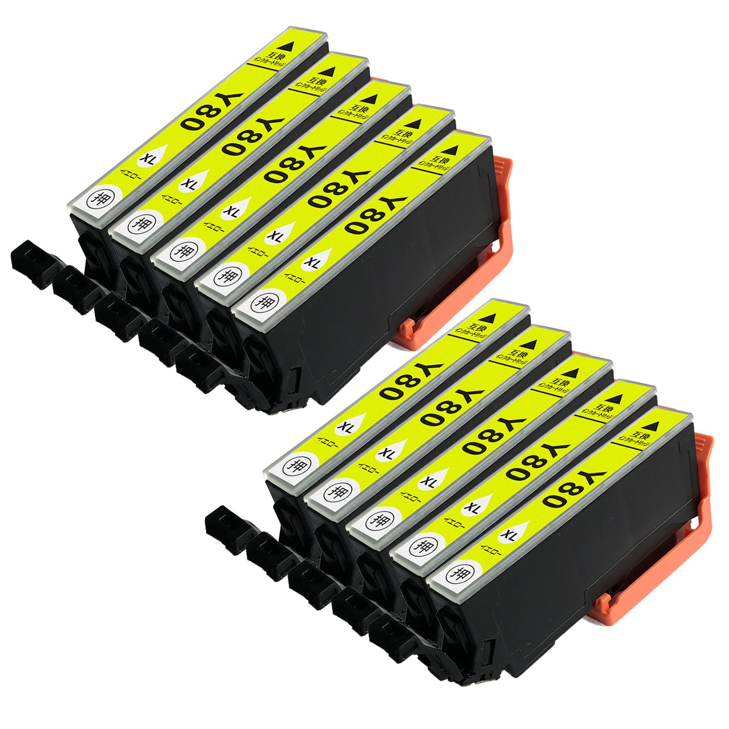 Amazon.co.jp: 【Ecolink】EPSON エプソン IC6CL80L 増量タイプ ICY80L