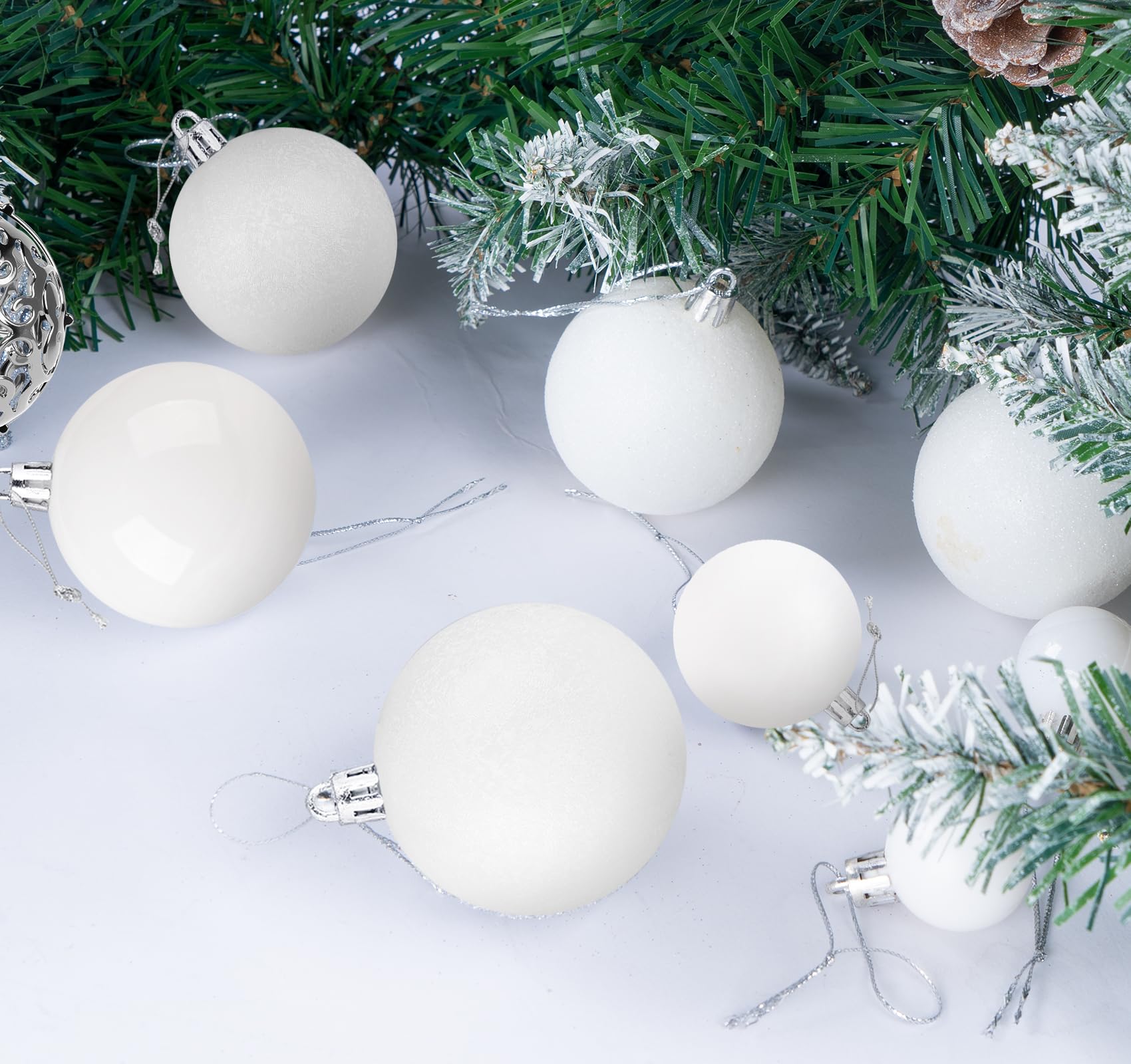Boules De Noël Personnalisable En Plastique Bio (Argent), Diamètre 7cm