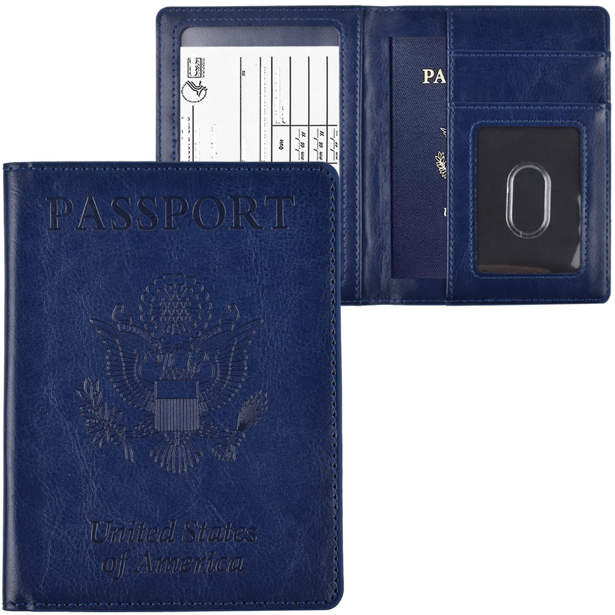 Doulove Passport and Vaccine Card Holder Combo Rfid Blocking