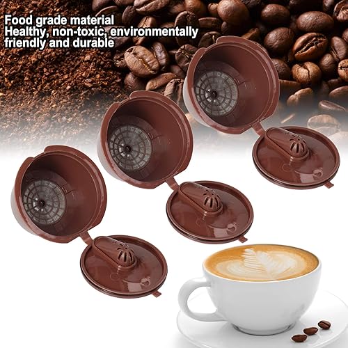Miniatura 3 de Juego de cápsulas de café reutilizables para Dolce Gusto, recargable, fácil de, gran herramienta para cafetera (1.7-3.4 fl oz)