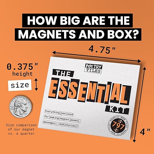 Miniatura 3 de El kit esencial de imanes de palabras – todo lo necesario para la diversión de la poesía del refrigerador – 797 palabras magnéticas compatibles con