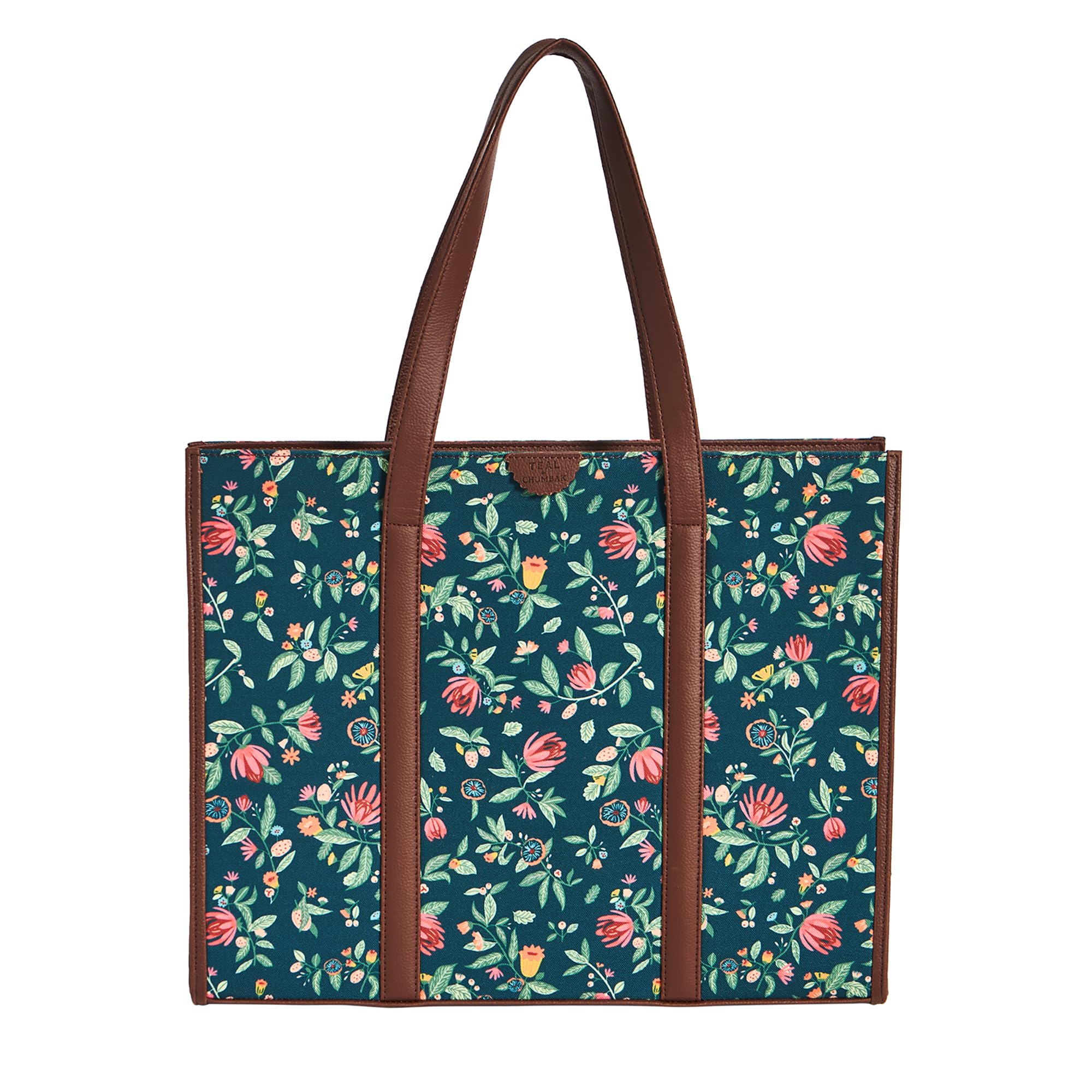 TEAL BY CHUMBAK Office Tote Bag for Women | Stylish Shoulder Bags for College | Professional Canvas Tote Bag | Laptop-Friendly College Bag (B0D95SBPN5) Amazon Price History, Amazon Price Tracker