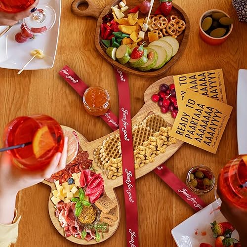 Miniatura 4 de Tabla de aperitivo, tabla de quesos extra grande, tableros de charcutería, platos de madera maciza, divertidos platos de queso para inauguración de