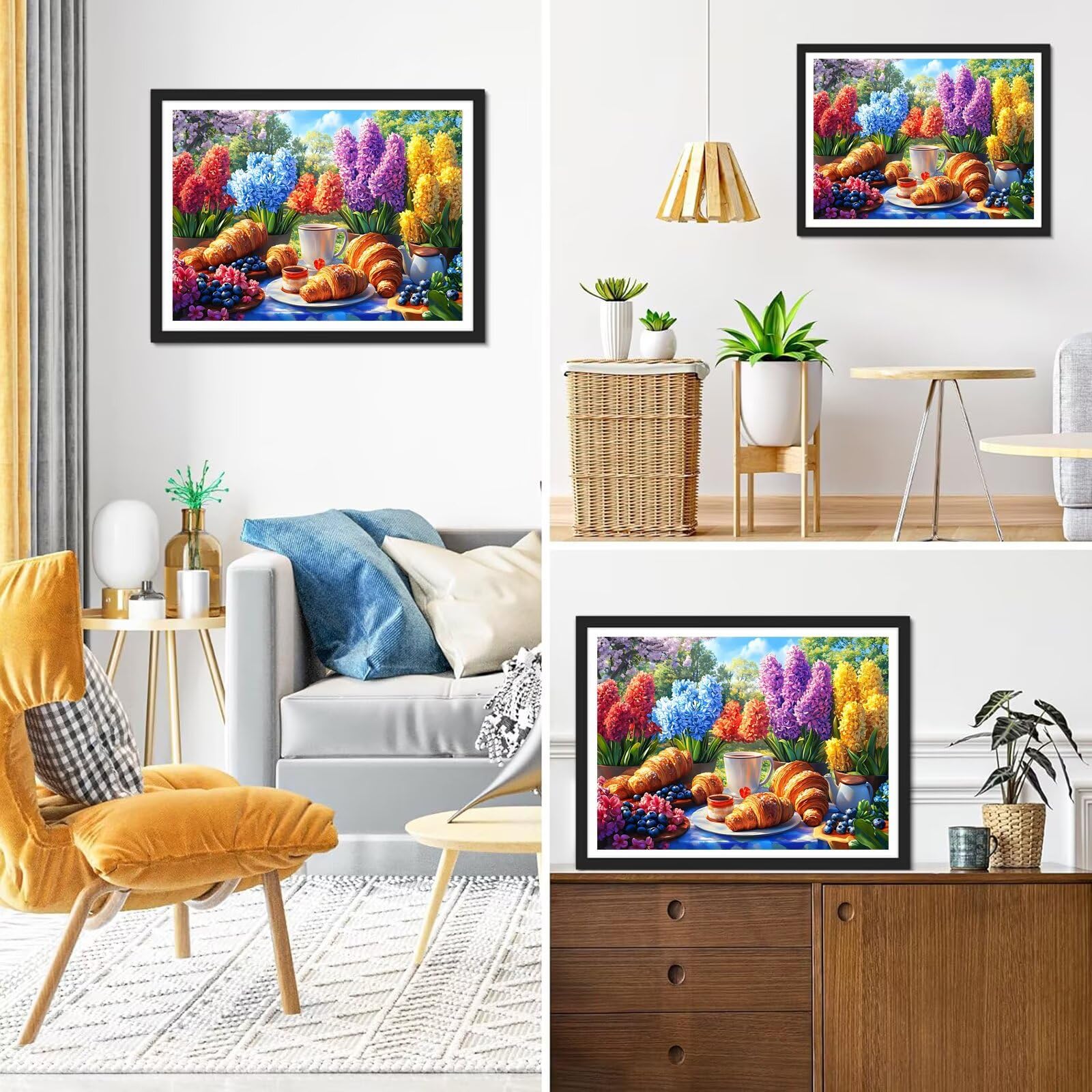 Flower Diamond Art, zestawy do malowania diamentami 5D dla dorosłych 61 x