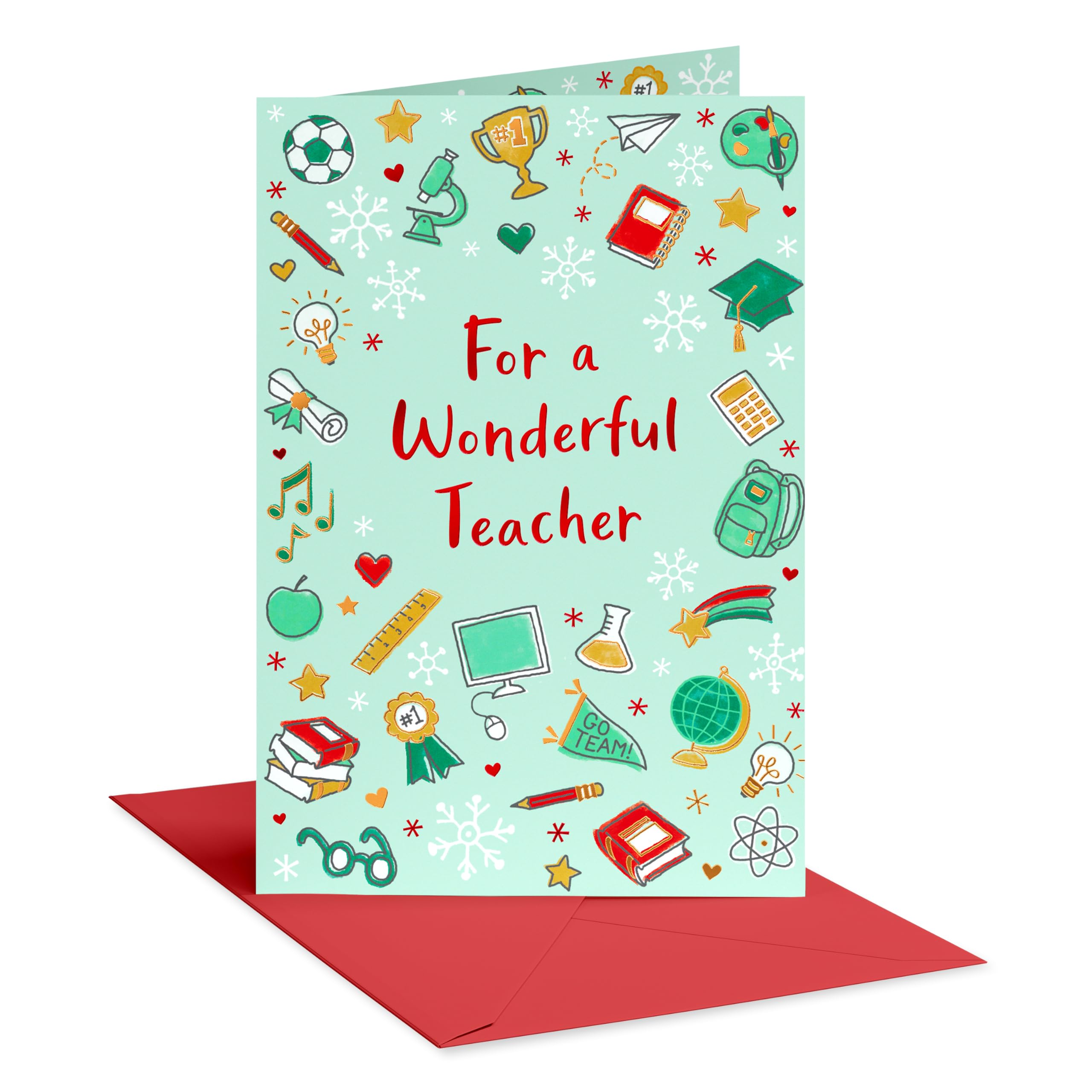 American Greetings Christmas Thank You Card for Teacher Appreciation (Made A Difference)
