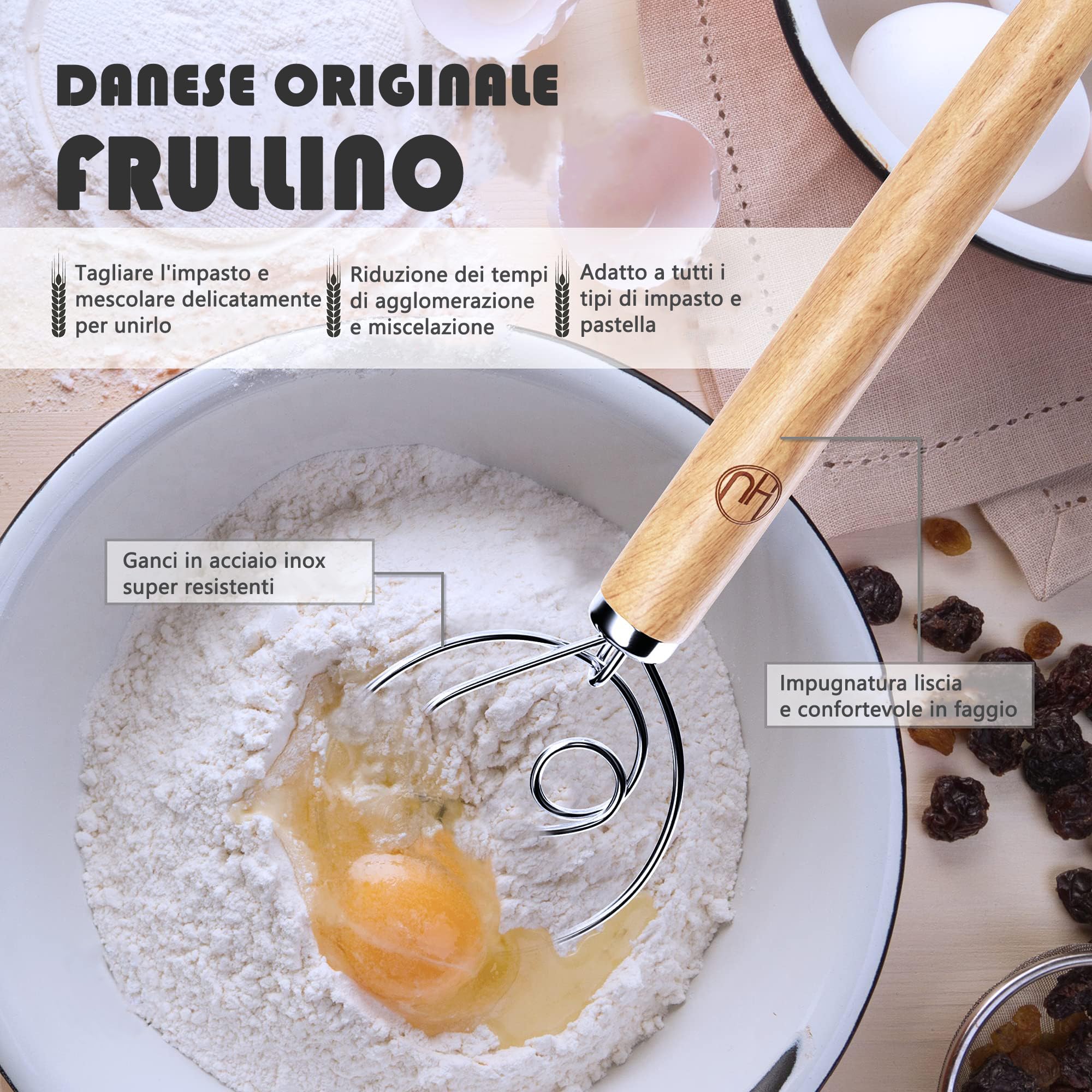 9pcs Sourdough Starter Kit - Vaso di lievitazione da 1000 ml con coltello da panettiere e frusta per l'impasto - Accessori per la cottura, vaso per lievito madre, kit di per lievito madre