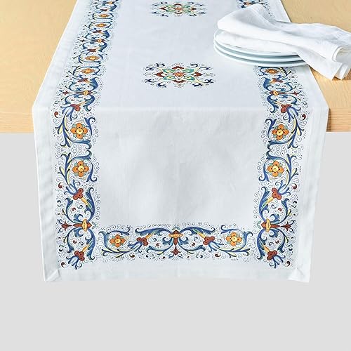 Sur La Table Camino estilo Deruta, color blanco