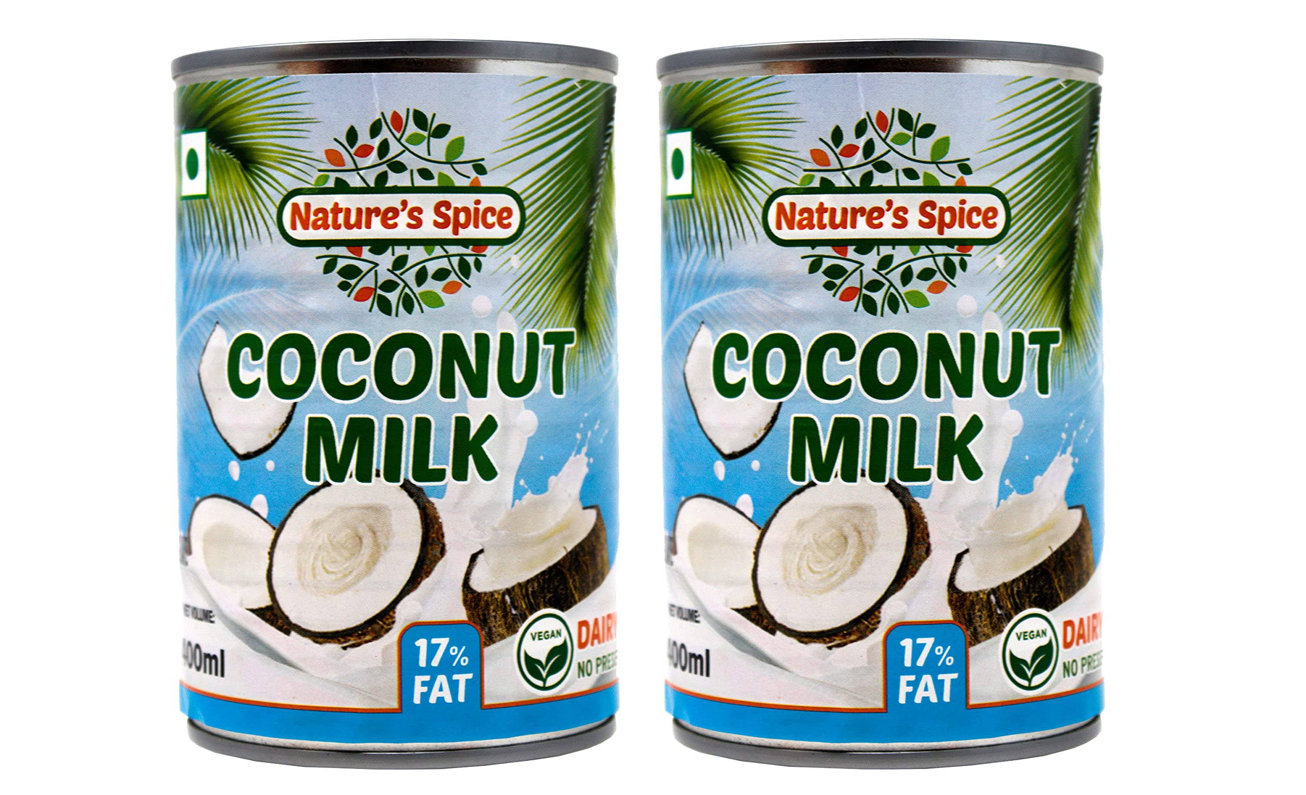 Natures Spice - Pure as Nature Intended Pure & Natural Coconut Milk With 17% Fat Combo Pack Of 2 X 400Ml (800Ml) (B09HDG3NZ2) Amazon Price History, Amazon Price Tracker