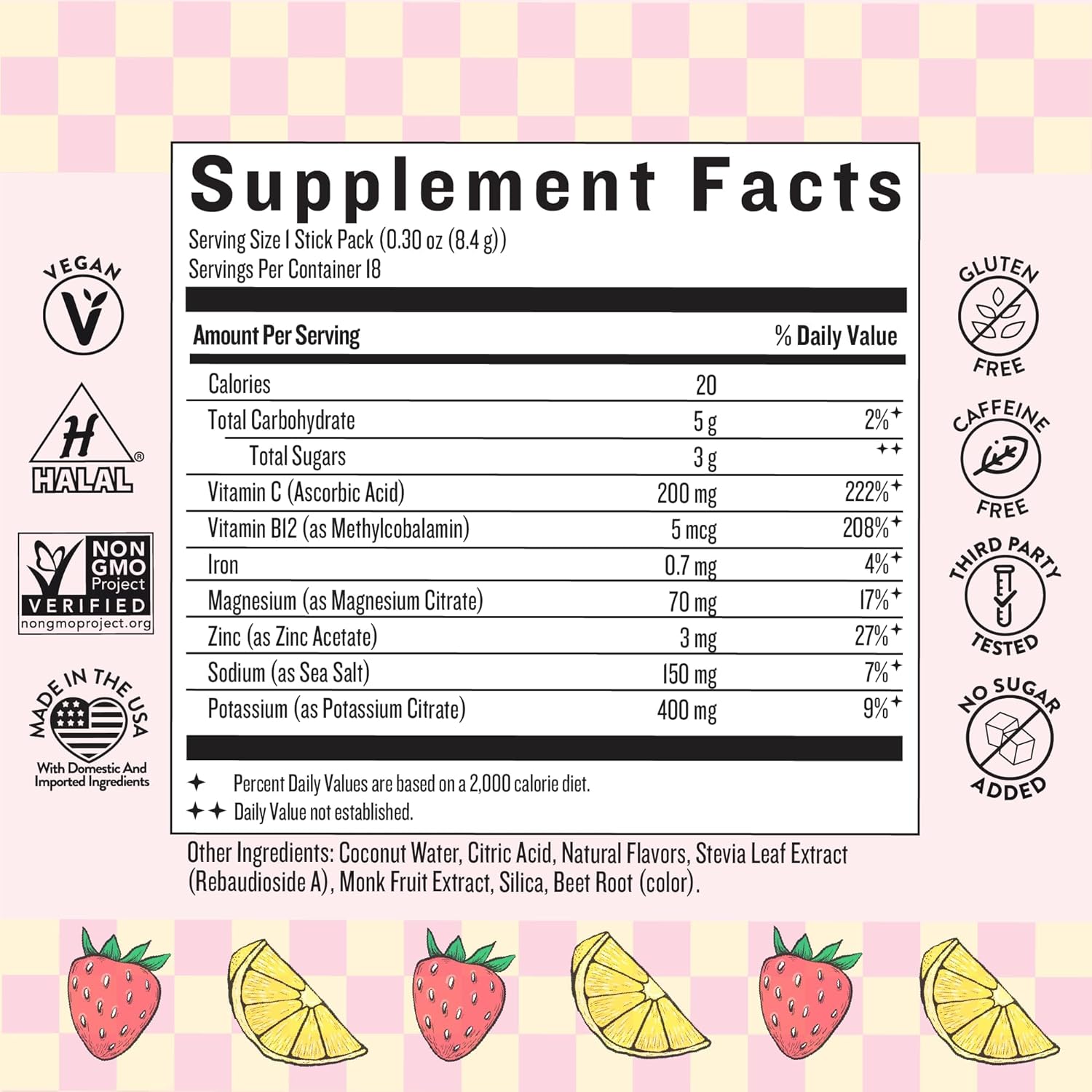 Legendairy Milk She’s Thirsty – Strawberry Lemonade, Hydration Packets | Cortisol Supplement for Stress Relief & Adrenal Support | Coconut Water Electrolytes Powder, No Sugar Added 18 ct - Image 2
