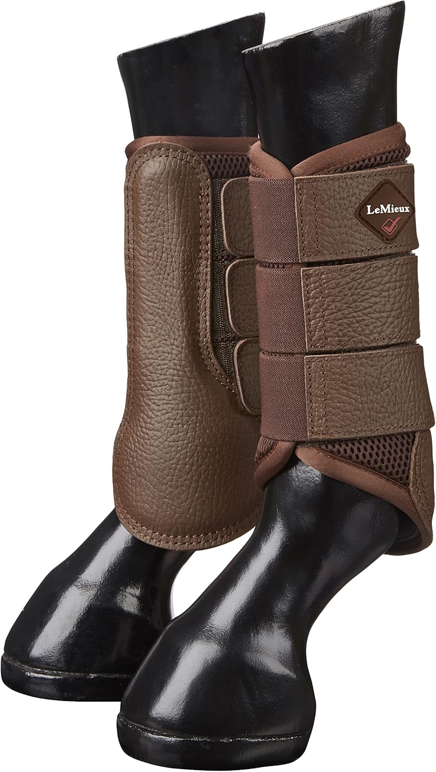 LeMieux Brown Mesh Brushing Horse Boots – Protective Gear and Training Equipment – Equine Boots, Wraps & Accessories