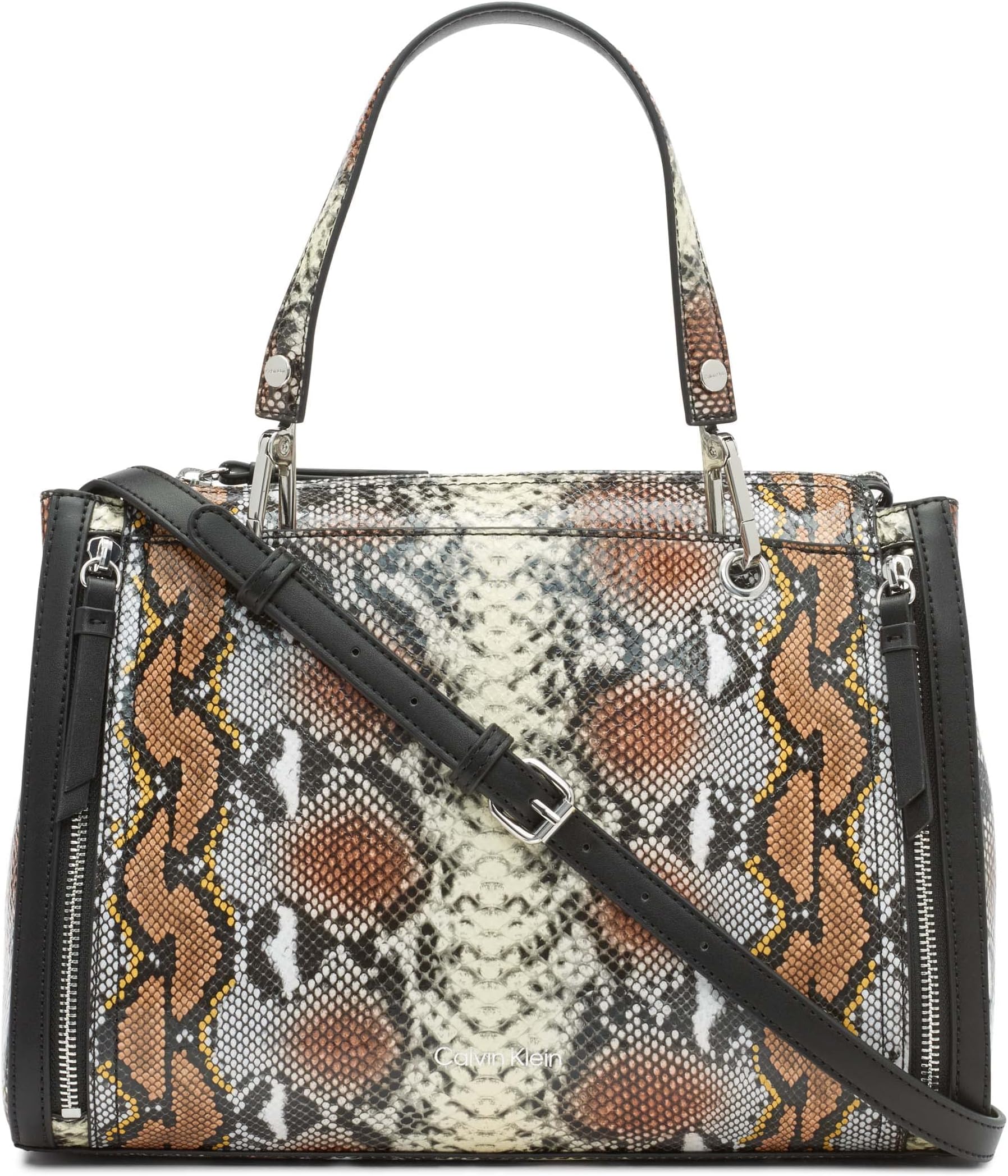 Calvin KleinReyna Novelty Satchel, Caramel Combo, One Size
