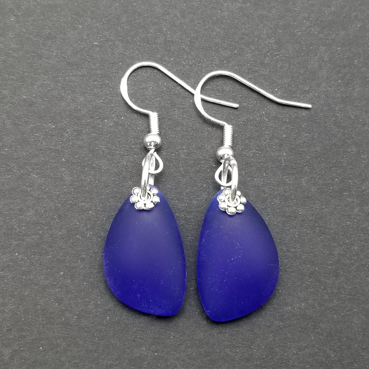 Handmade in Hawaii, Eclipse Sea Glass Earrings, Light Weight Minimalist Design, Unique Hawaii Birthday Gift For Women