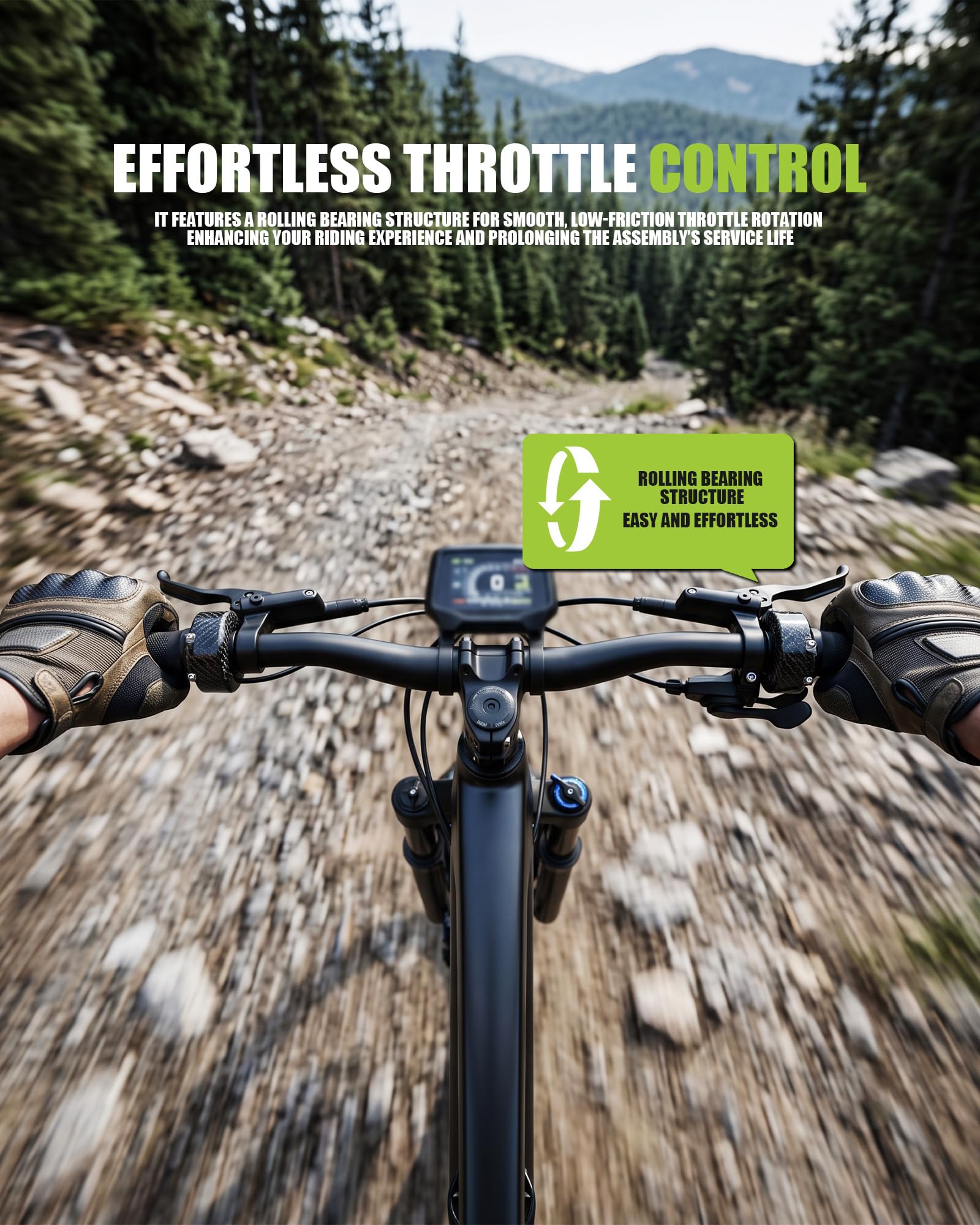 Poignées d'accélérateur torsadées pour Surron Light Bee, vélo tout-terrain électrique, kit de guidon d'accélérateur avec roulement à roulement et câble, convient pour Surron Light Bee X et S/X160/X260