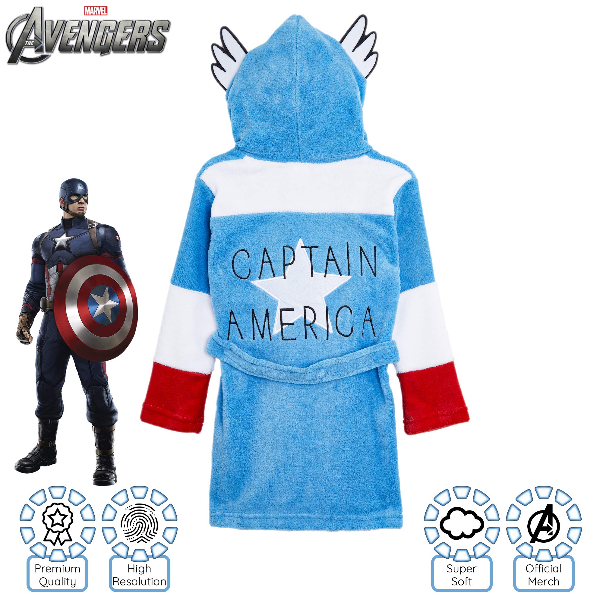 Buy Marvel Avengers Dressing Gown For Boys, Kids Fleece Dressing Gowns