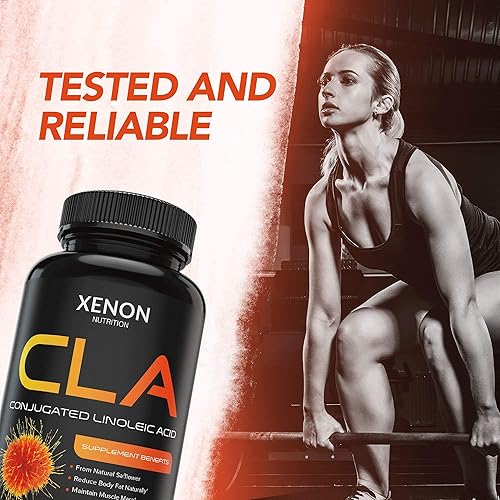 Miniatura 5 de Xenon Nutrition CLA - Ácido linoleico conjugado  Suplemento de control de peso con extracto natural de cártamo para hombres y mujeres  puede ayudar