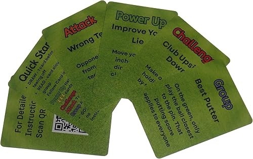 Miniatura 5 de Hickoryville Tee Box Chaos - Baraja de cartas de golf impermeable  105 cartas con potenciadores, desafíos y ataques  Intensifica el juego de golf